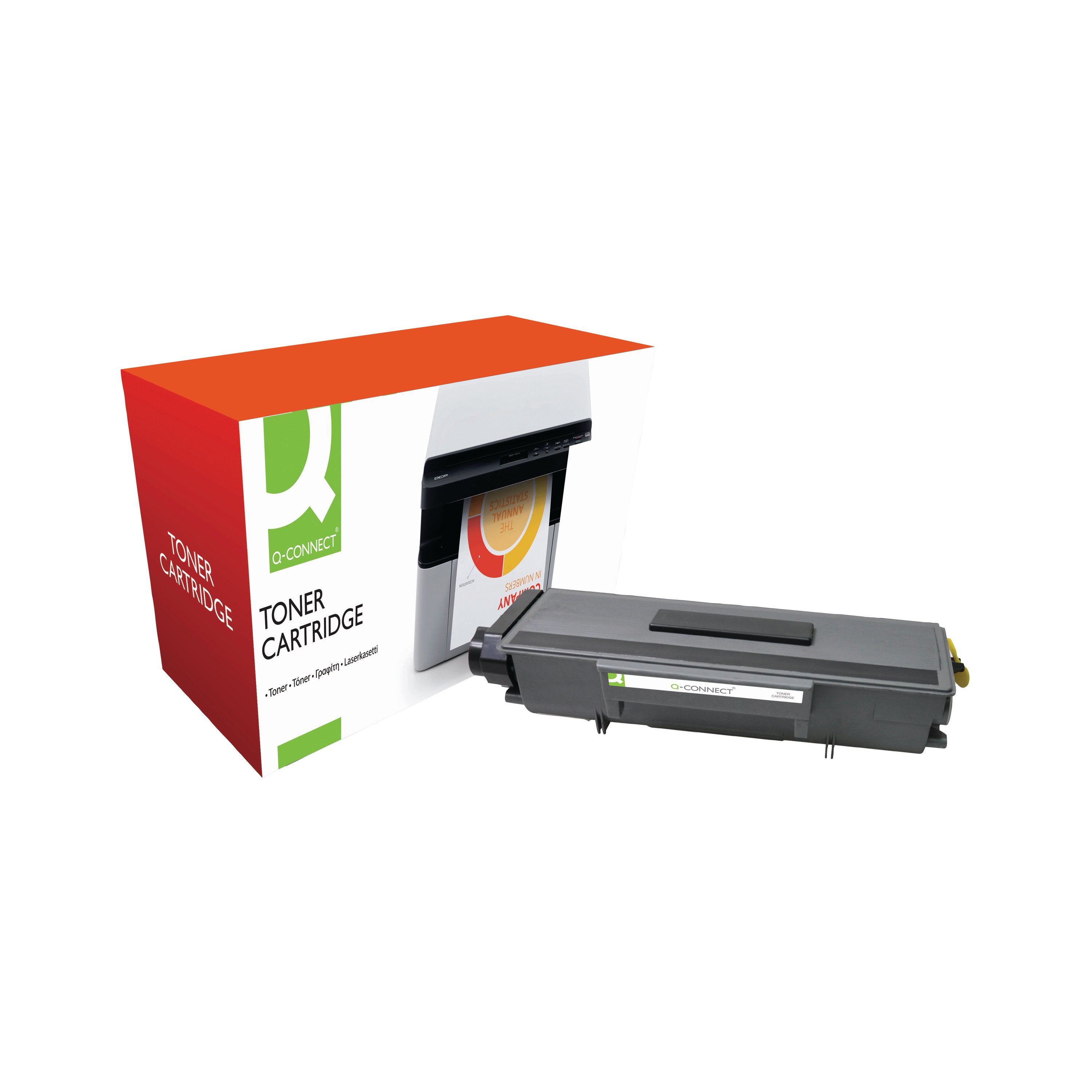 Image of Q-Connect Brother TN-3280 Compatible Toner Cartridge High Yield Black TN3280-COMP