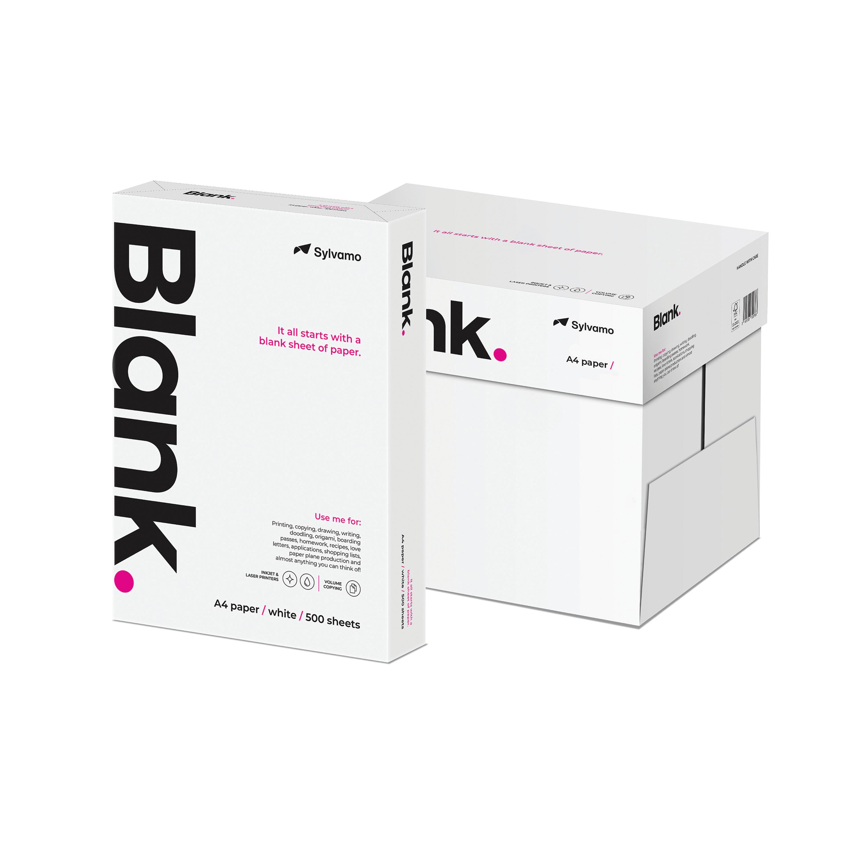 Image of Blank A4 White 70gsm Copier Paper 5 Reams Pallet of 48 Boxes BLANK070X701P