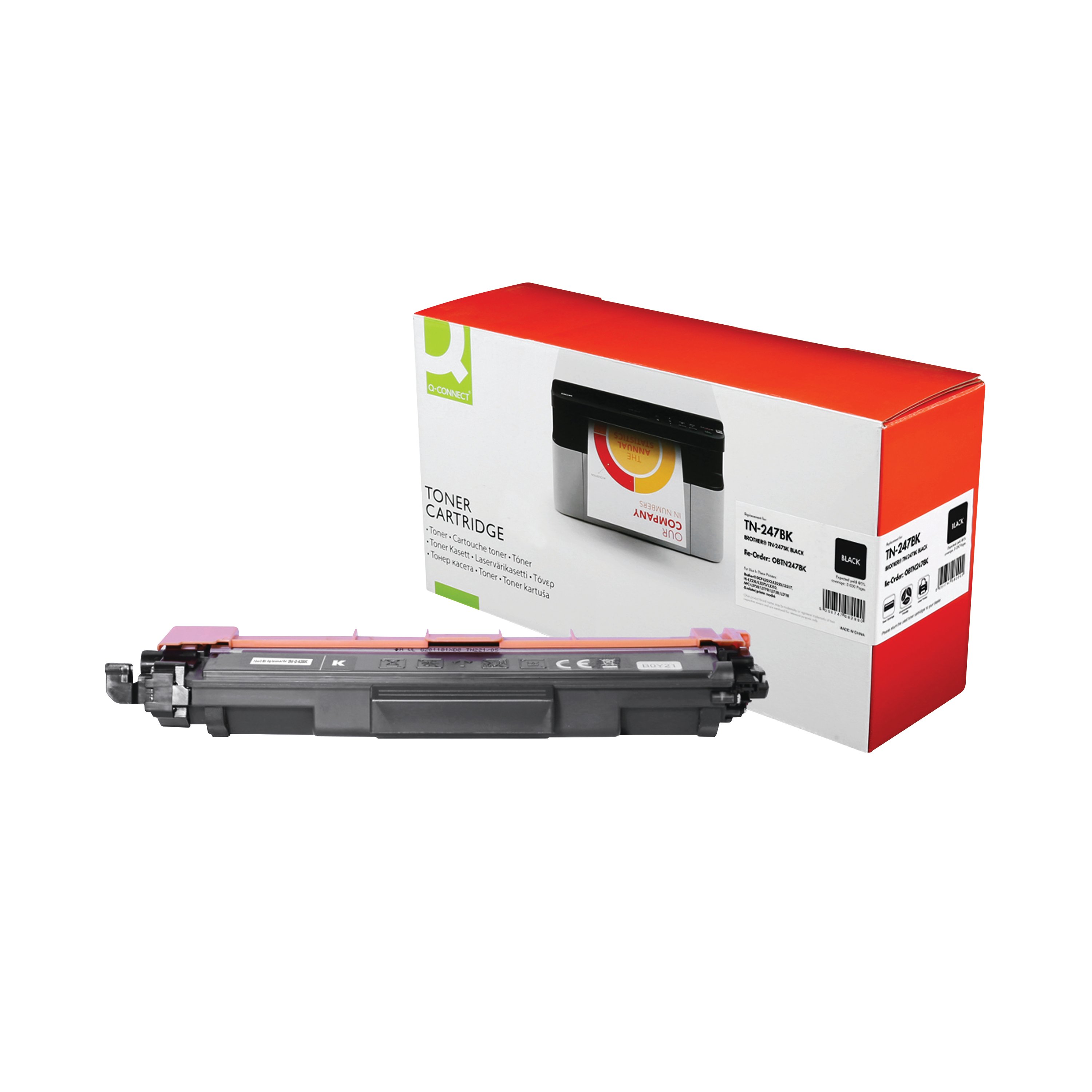 Image of Q-Connect Brother TN-247 Compatible Toner Cartridge High Yield Black TN-247BK-COMP