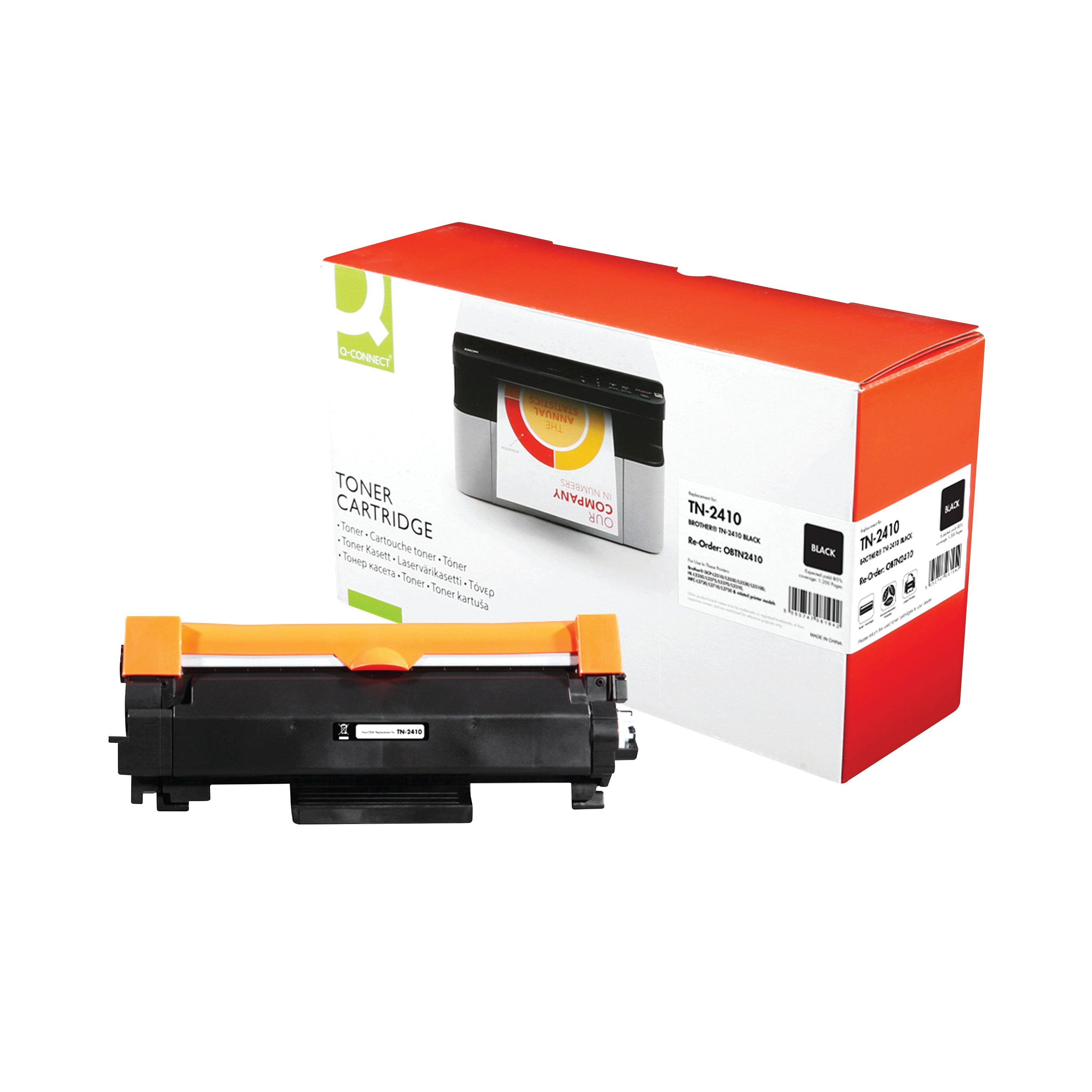 Image of Q-Connect Brother TN-2410 Remanufactured Toner Cartridge Black TN-2410-COMP