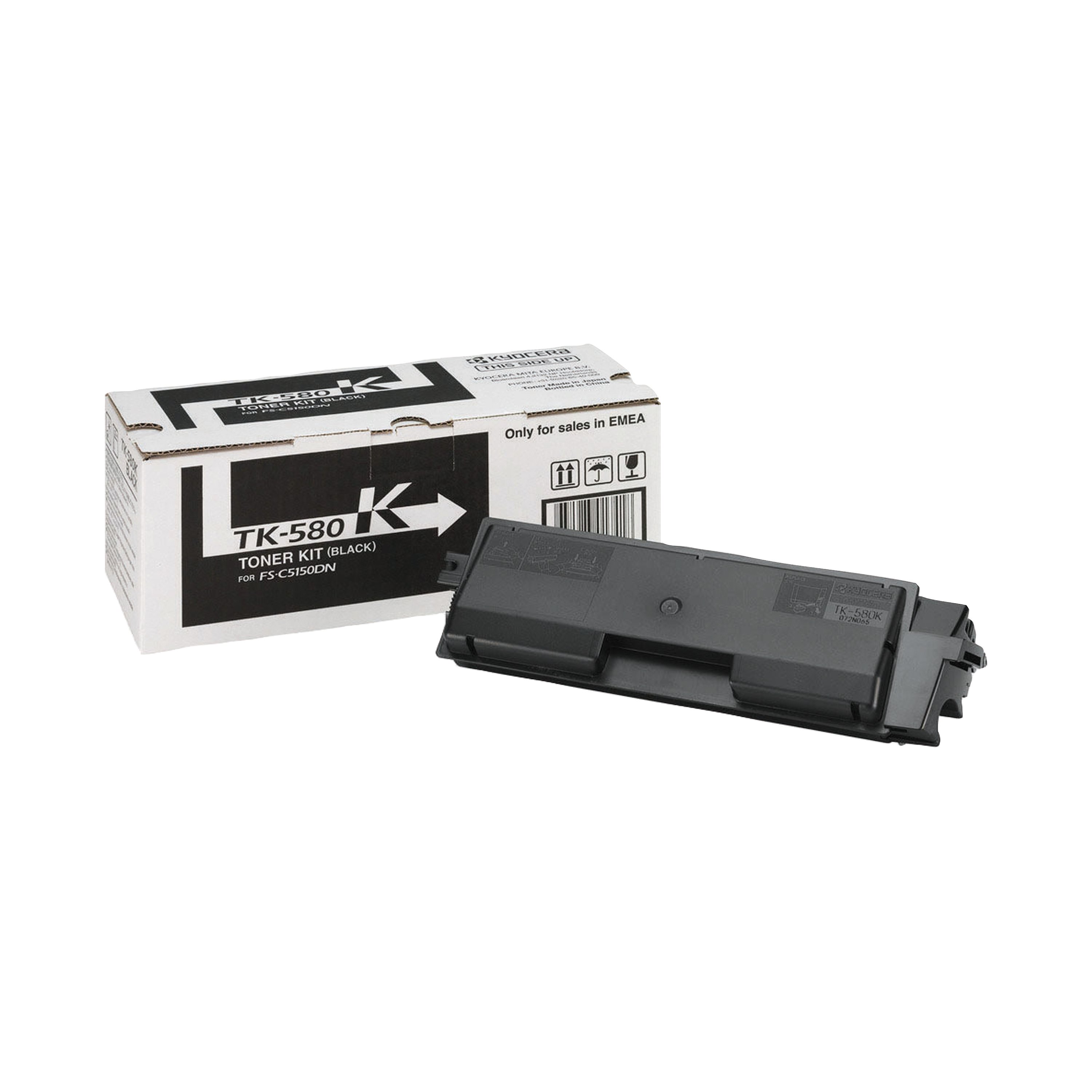 Image of Kyocera TK-580K Toner Cartridge Black 1T02KT0NL0