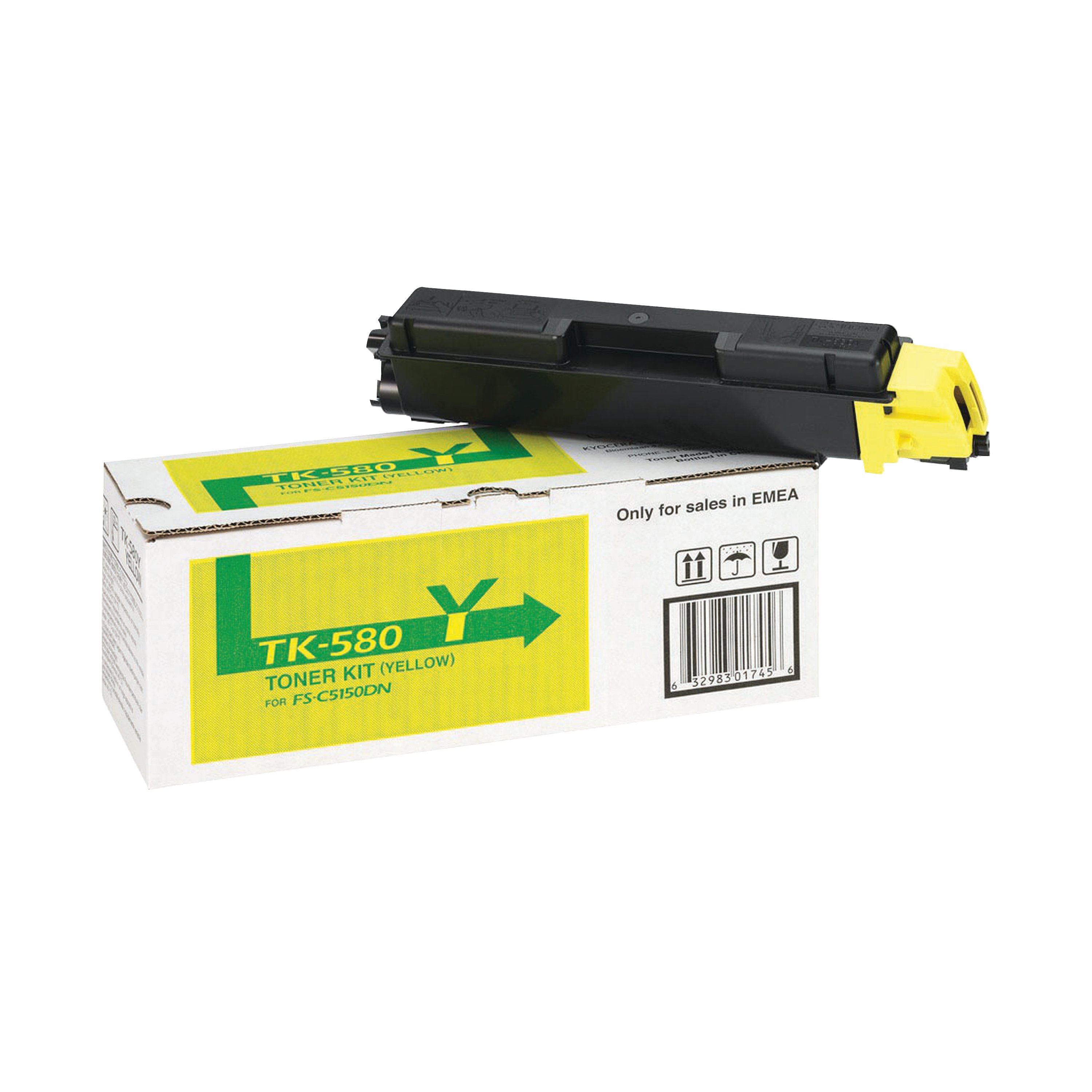 Image of Kyocera TK-580Y Toner Cartridge Yellow 1T02KTANL0