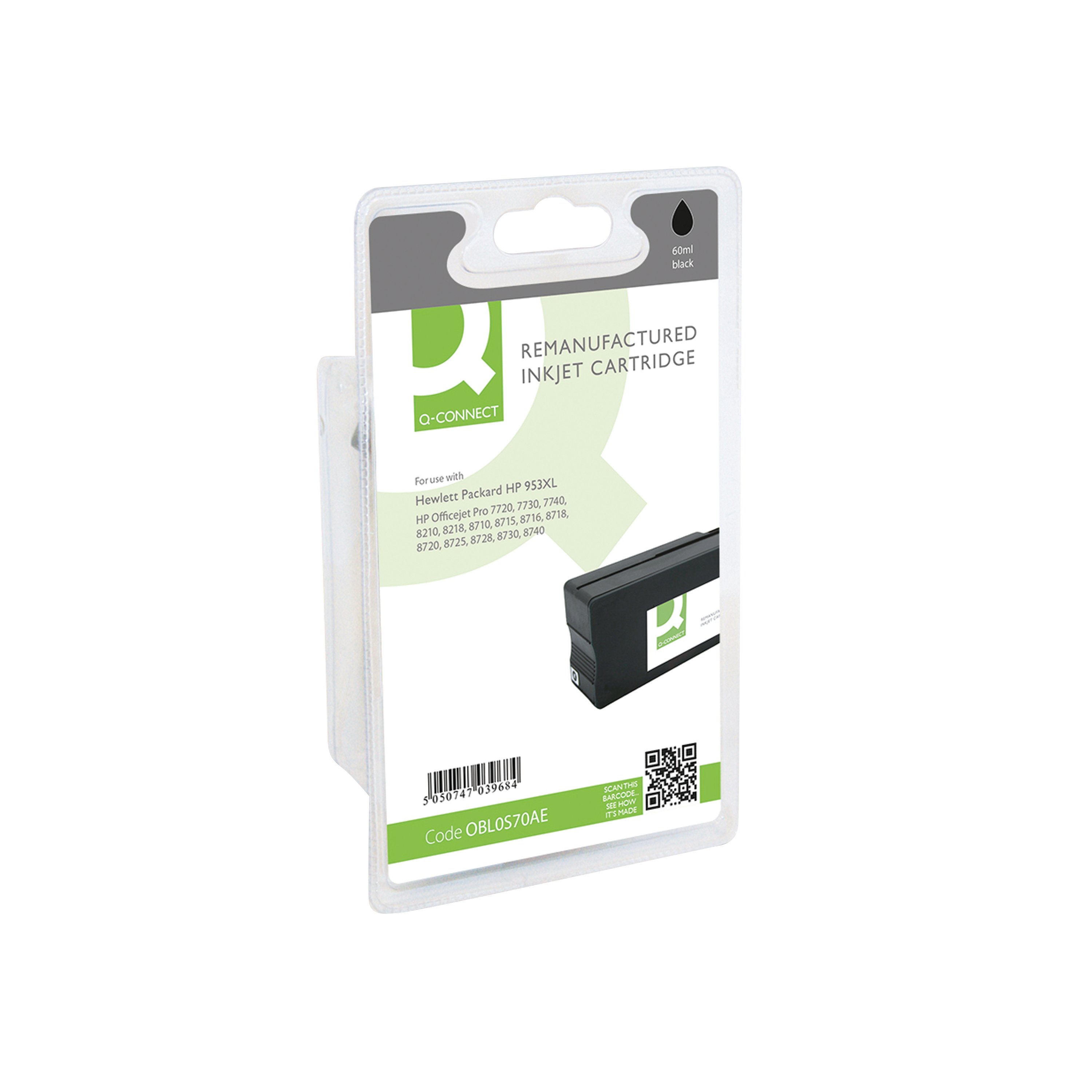 Image of Q-Connect Remanufactured Inkjet Cartridge Black For HP L0S70AE L0S70AE-COMP