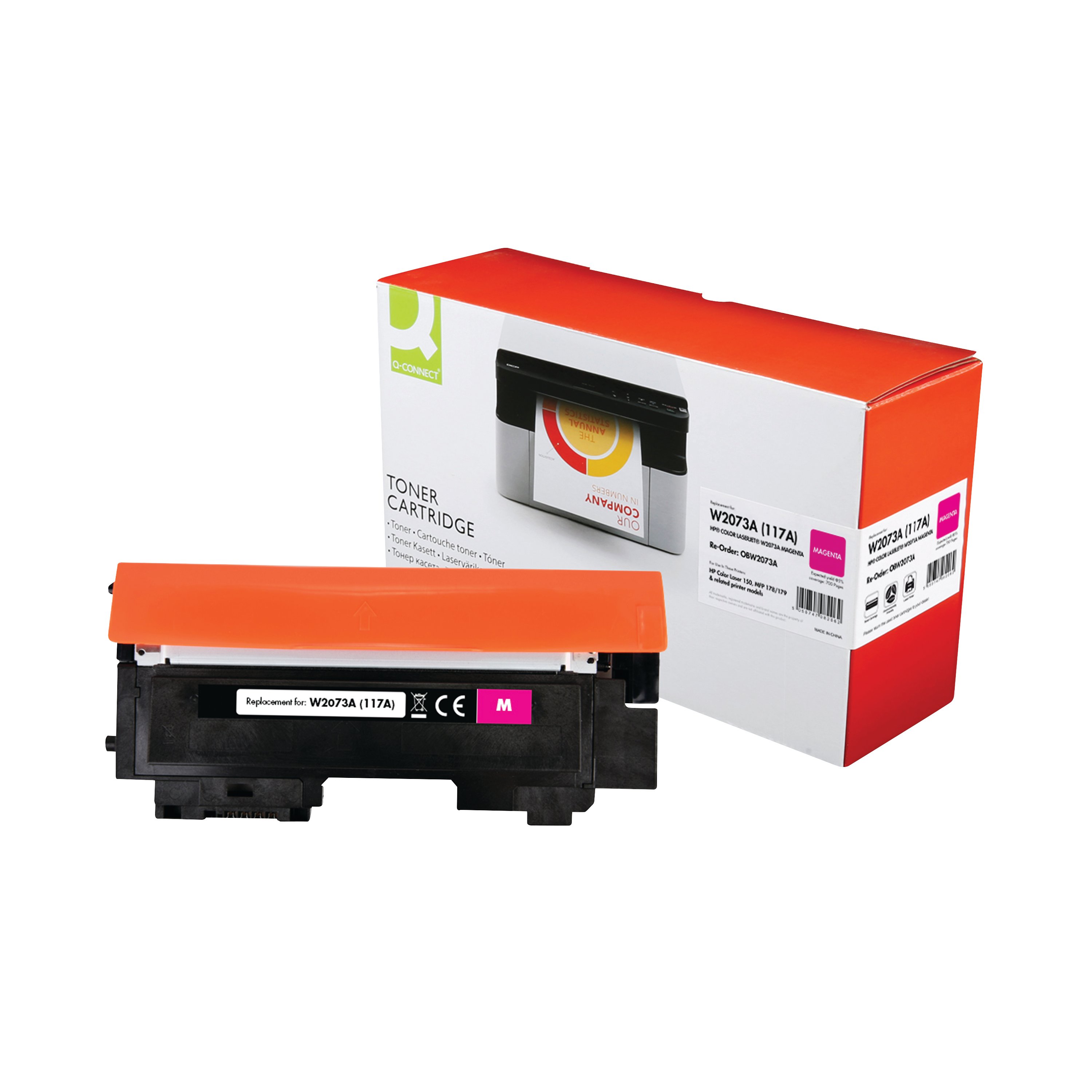 Image of Q-Connect Compatible Toner Cartridge Magenta For HP W2073A W2073A-COMP