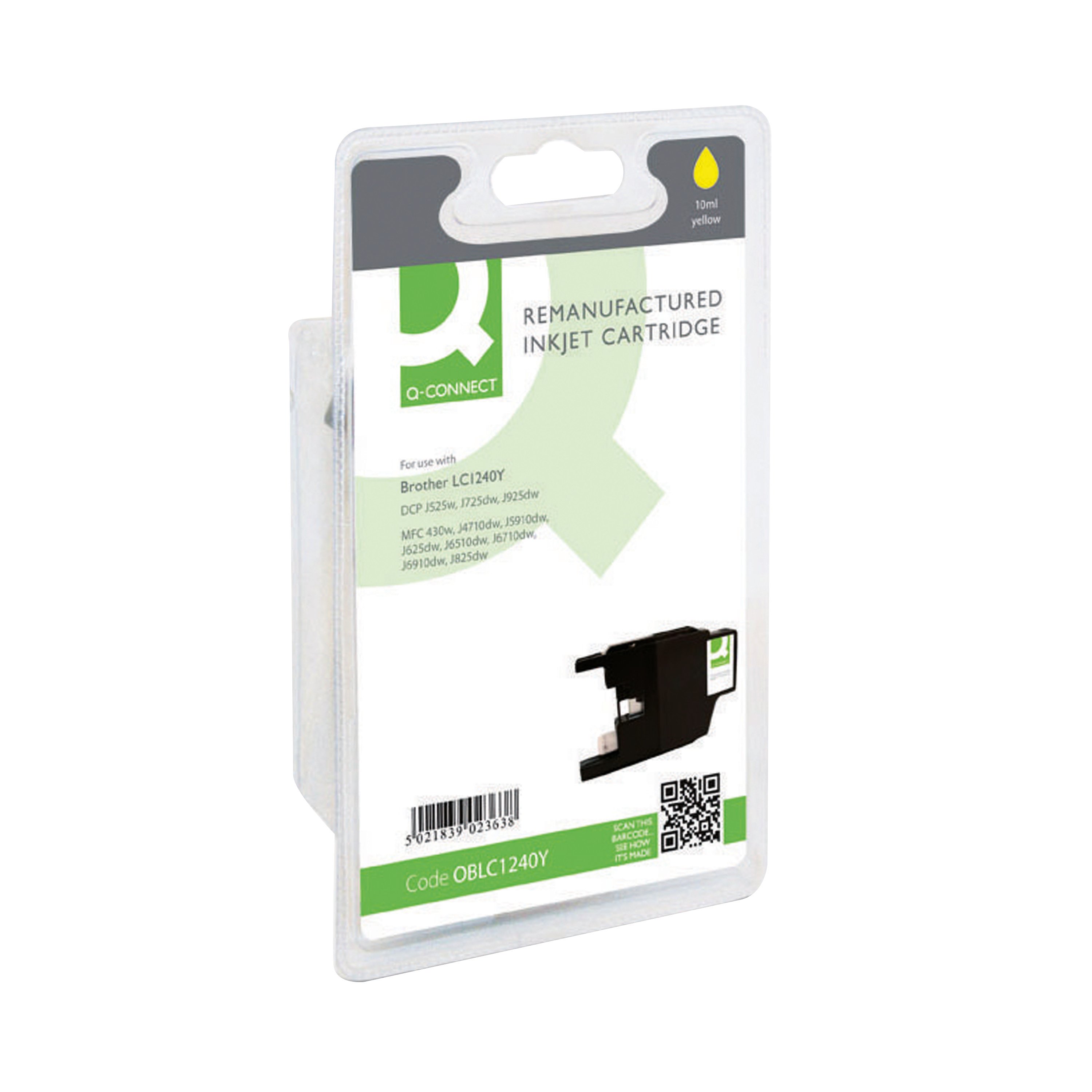 Image of Q-Connect Brother LC1240Y Compatible Inkjet Cartridge Yellow LC1240Y-COMP