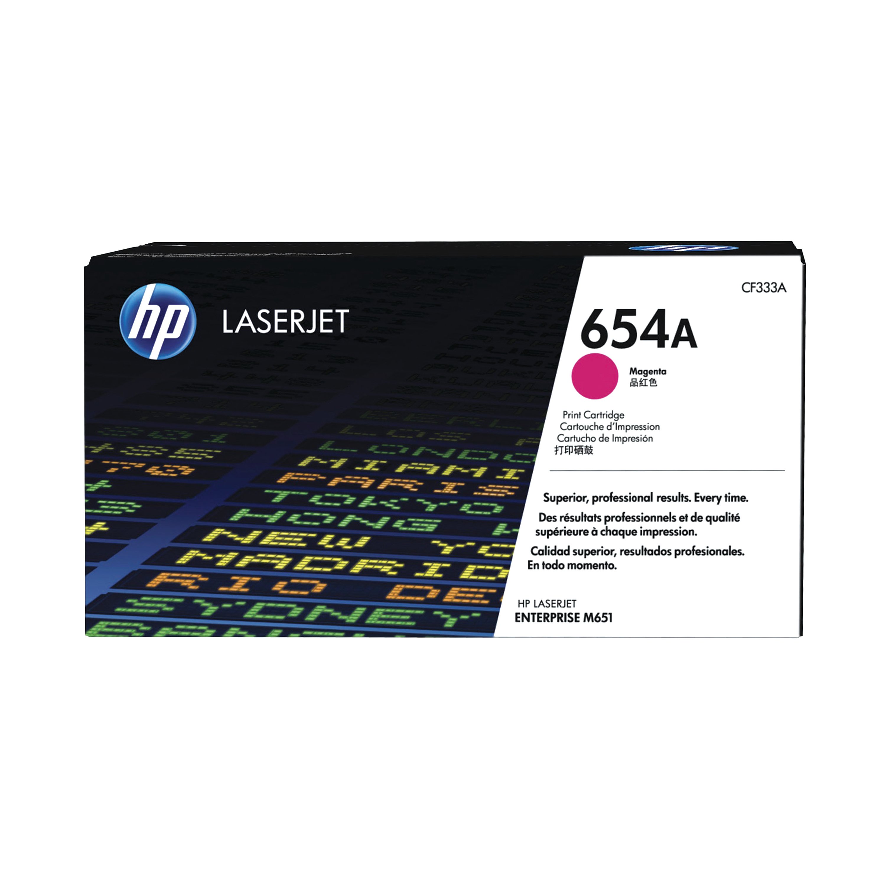 Image of HP 654A Original LaserJet Toner Cartridge Magenta CF333A