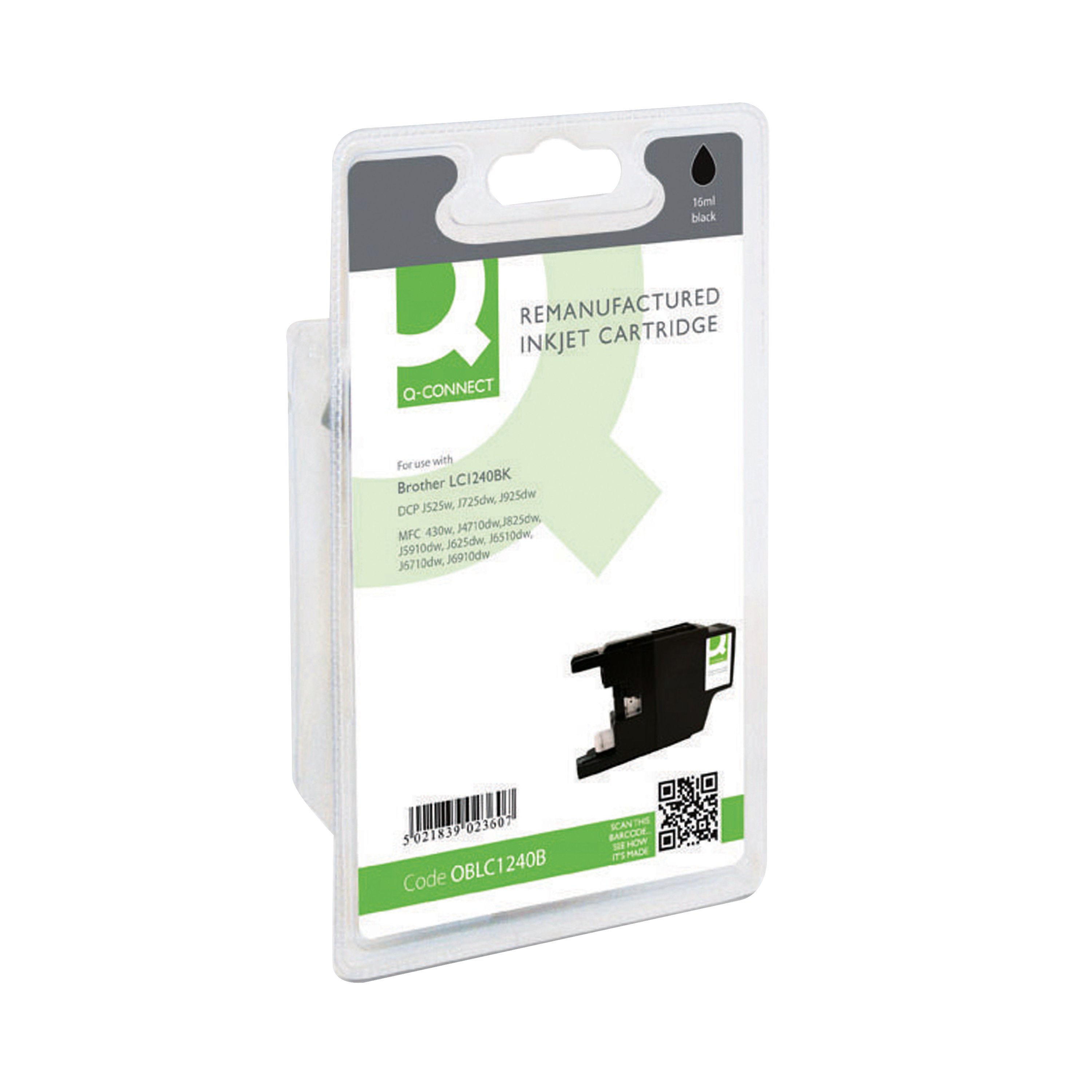 Image of Q-Connect Brother LC1240BK Compatible Inkjet Cartridge Black LC1240BK-COMP