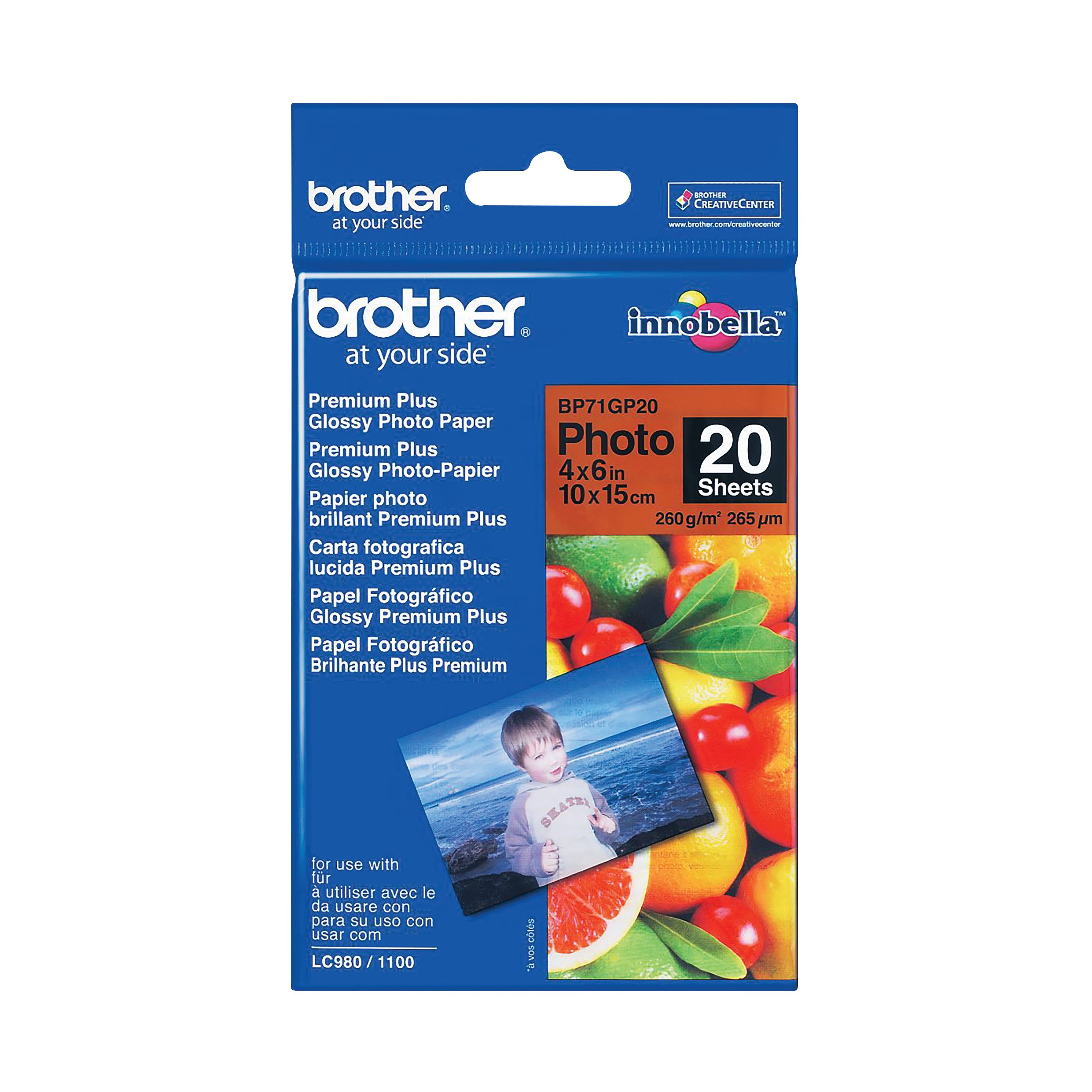 Image of Brother Gloss Photo Paper 4 x 6 Inch (Pack of 20) BP71GP20