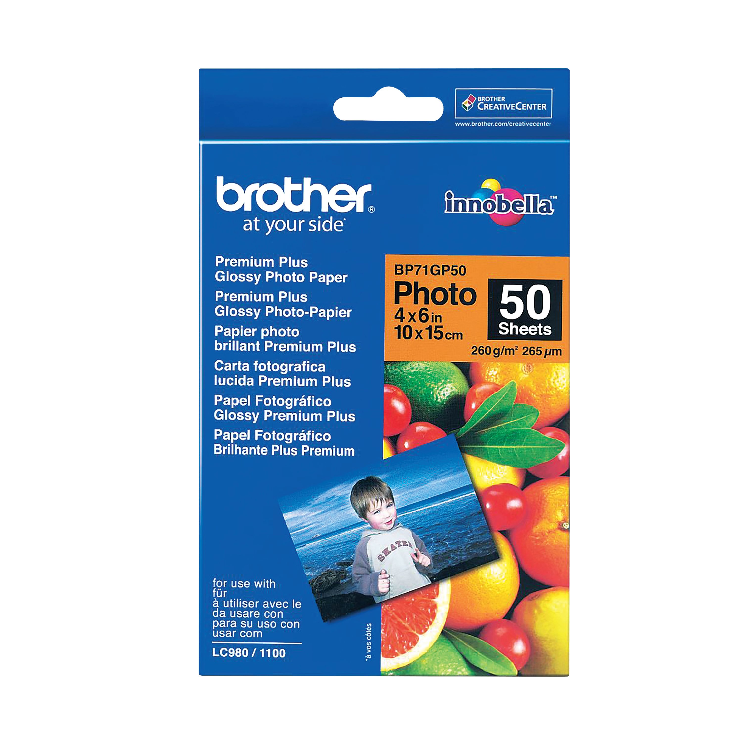 Image of Brother BP71 Gloss Photo Paper 6x4 BP71GP50