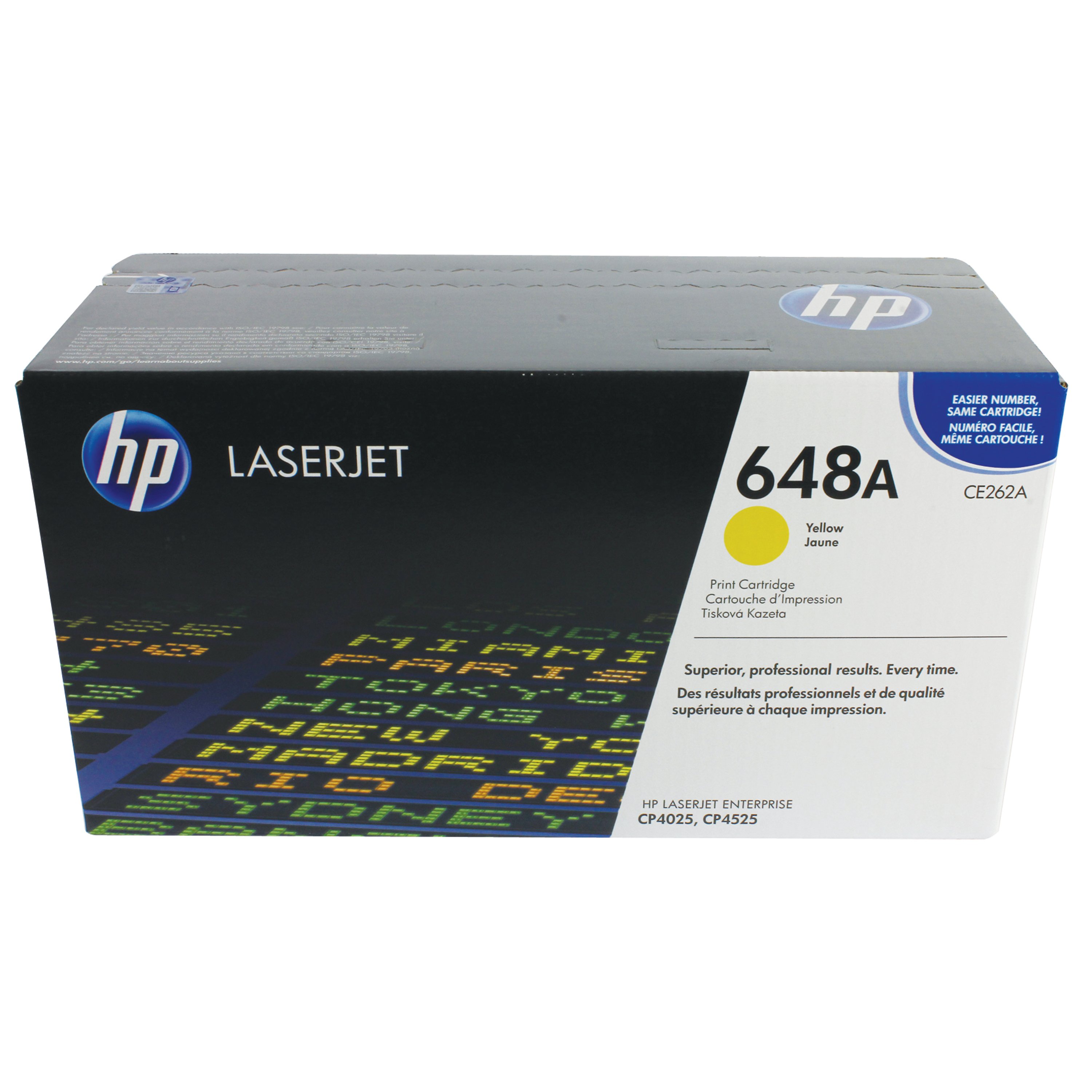 Image of HP 648A Original LaserJet Toner Cartridge Yellow CE262A