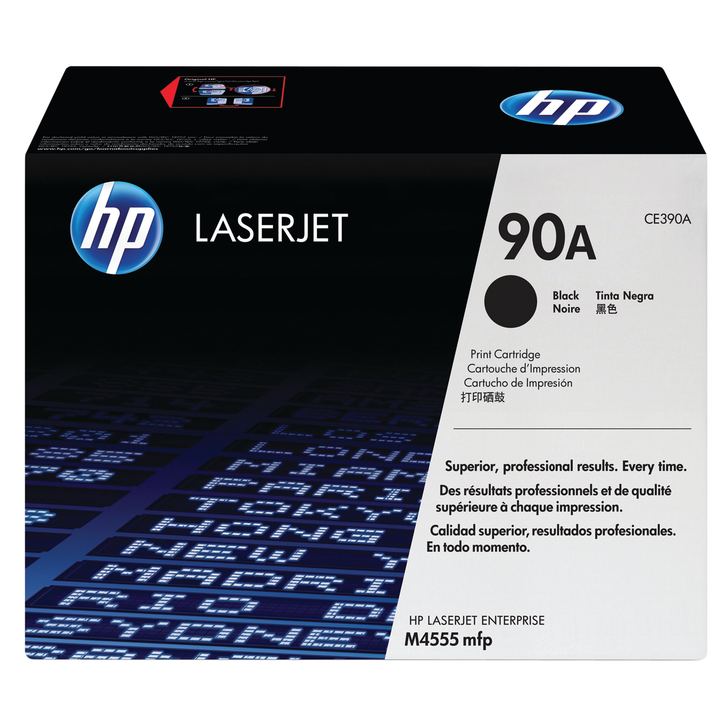 Image of HP 90A Original LaserJet Toner Cartridge Black CE390A