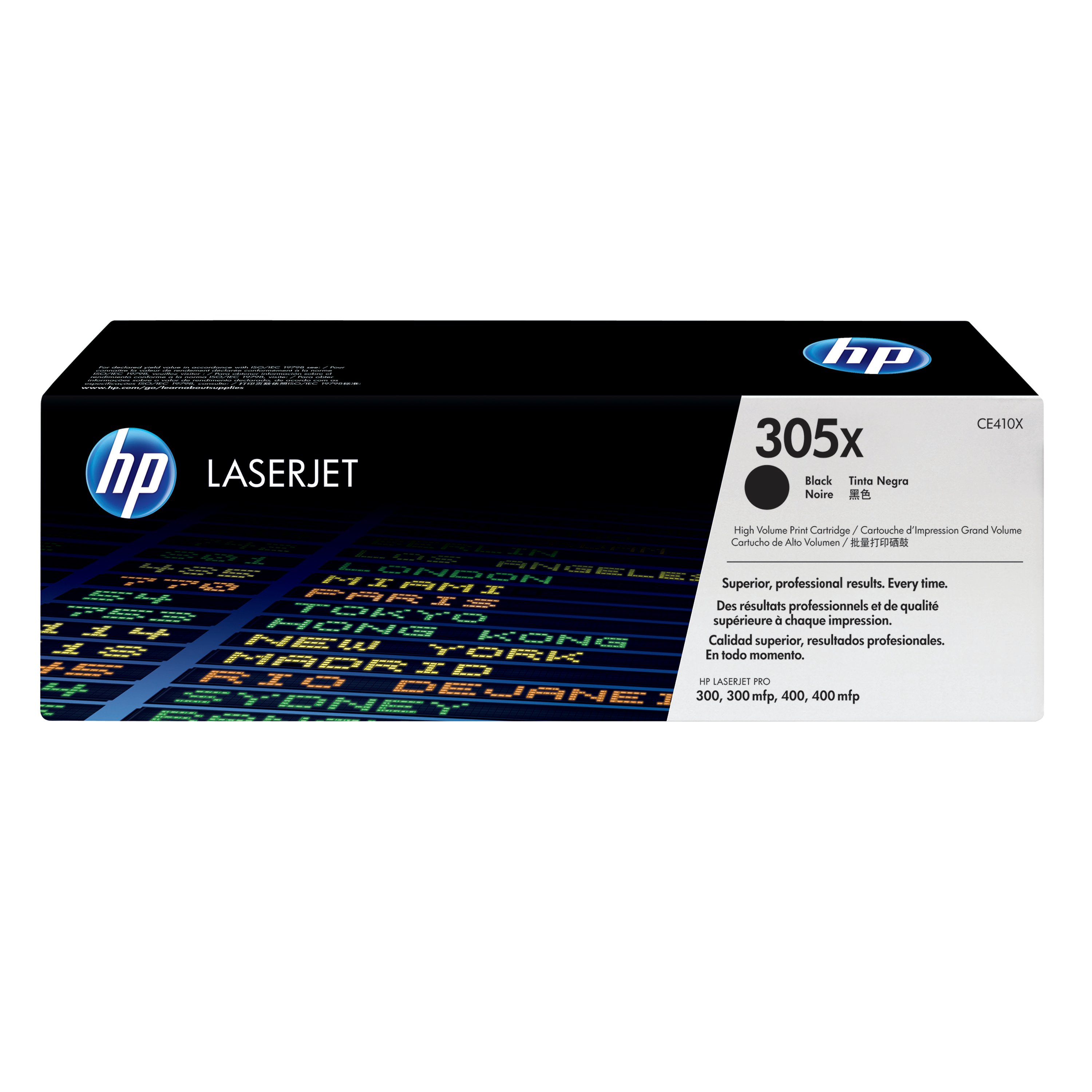 Image of HP 305X Original LaserJet Toner Cartridge High Yield Black CE410X