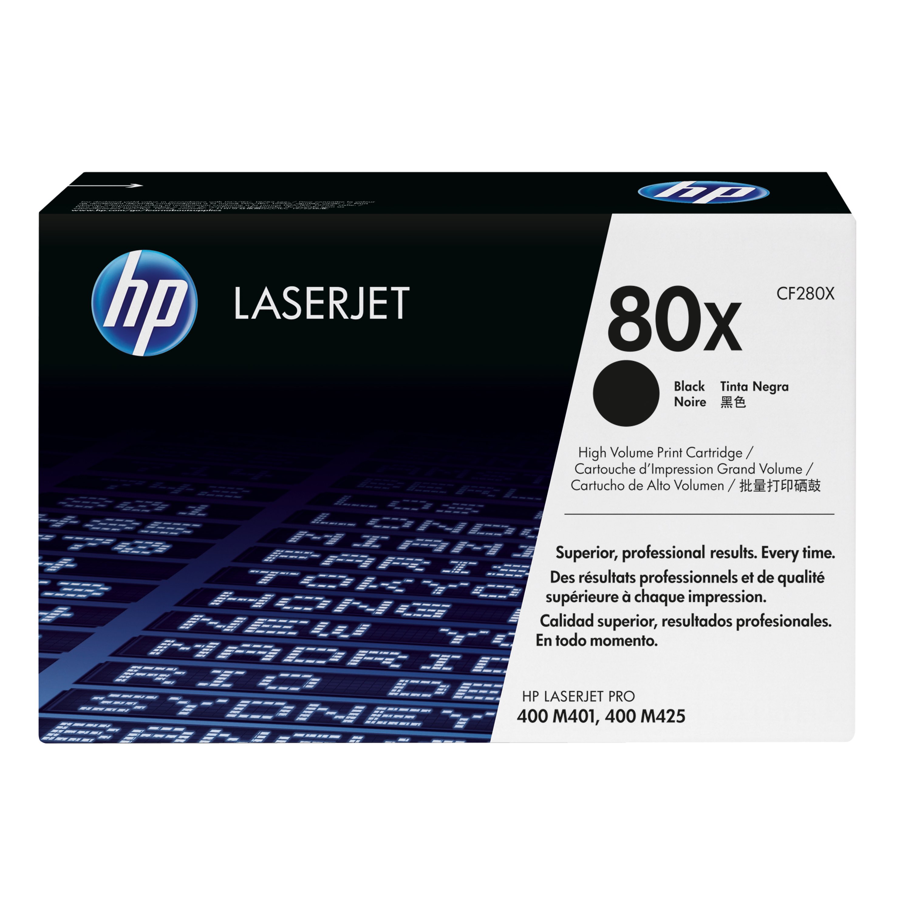 Image of HP 80X Original LaserJet Toner Cartridge High Yield Black CF280X