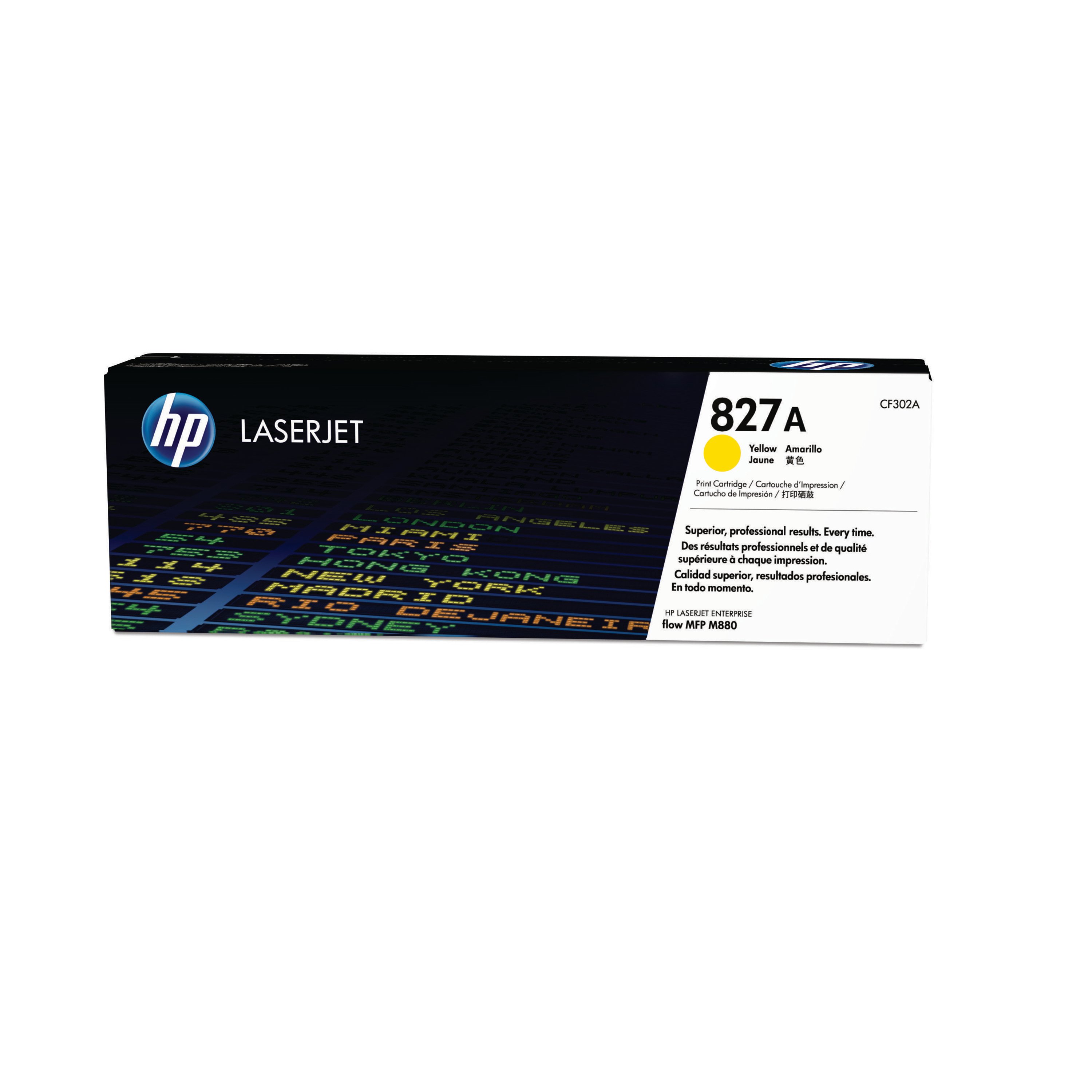 Image of HP 827A Original LaserJet Toner Cartridge Yellow CF302A