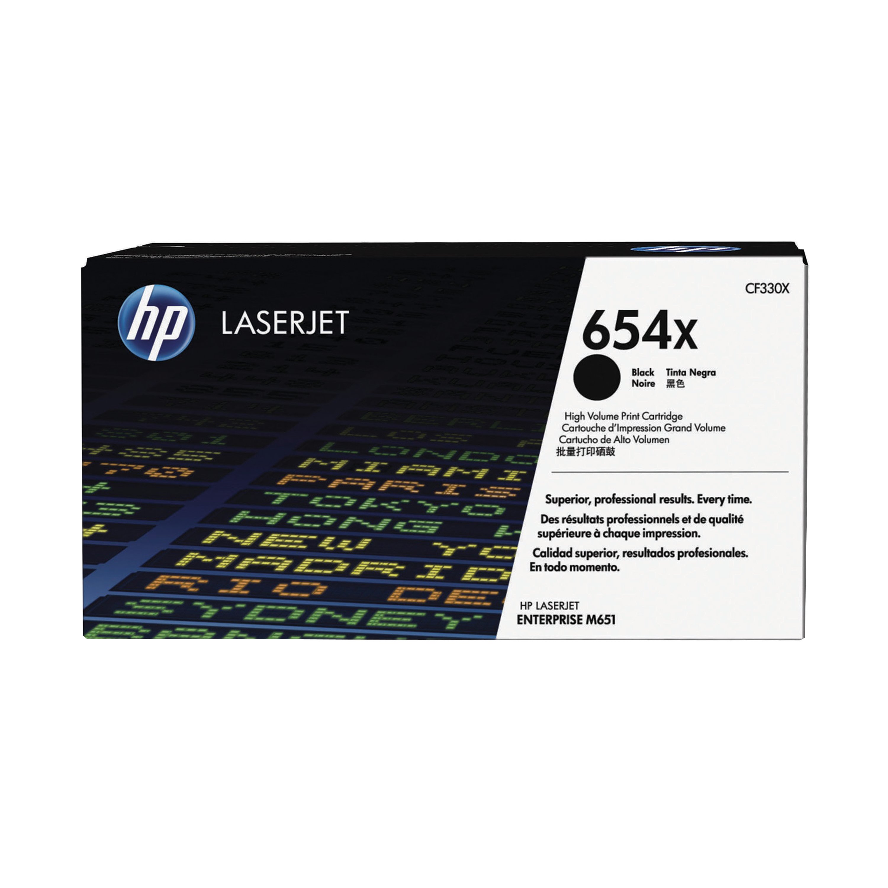 Image of HP 654X Original LaserJet Toner Cartridge High Yield Black CF330X