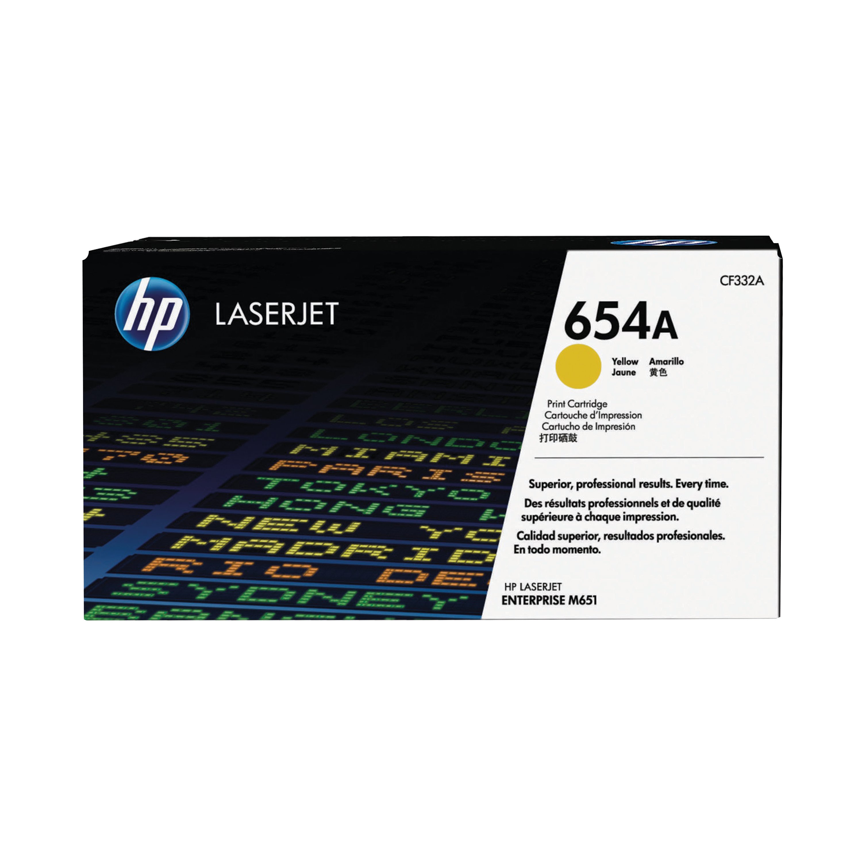 Image of HP 652A Original LaserJet Toner Cartridge Yellow CF332A