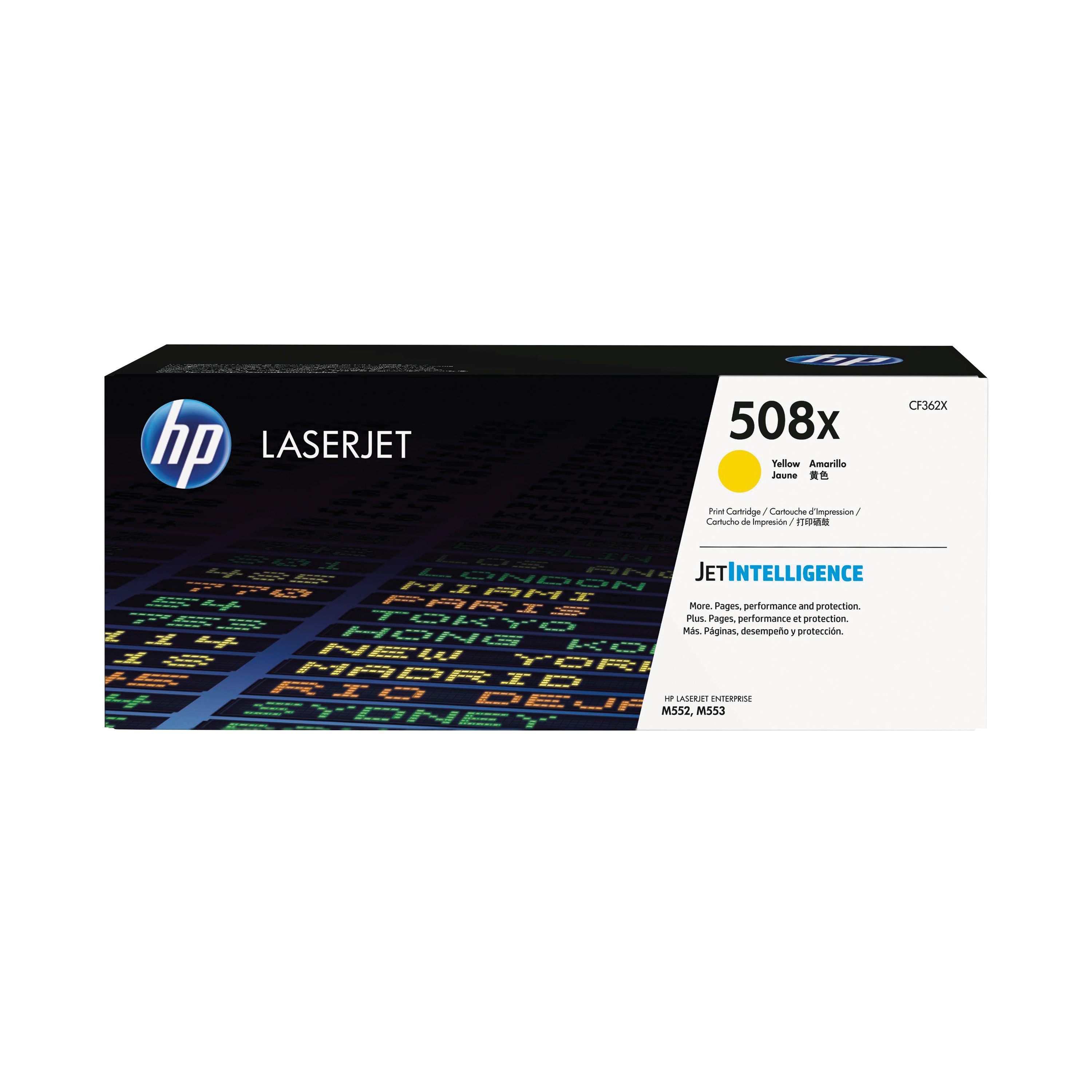 Image of HP 508X Original LaserJet Toner Cartridge High Yield Yellow CF362X