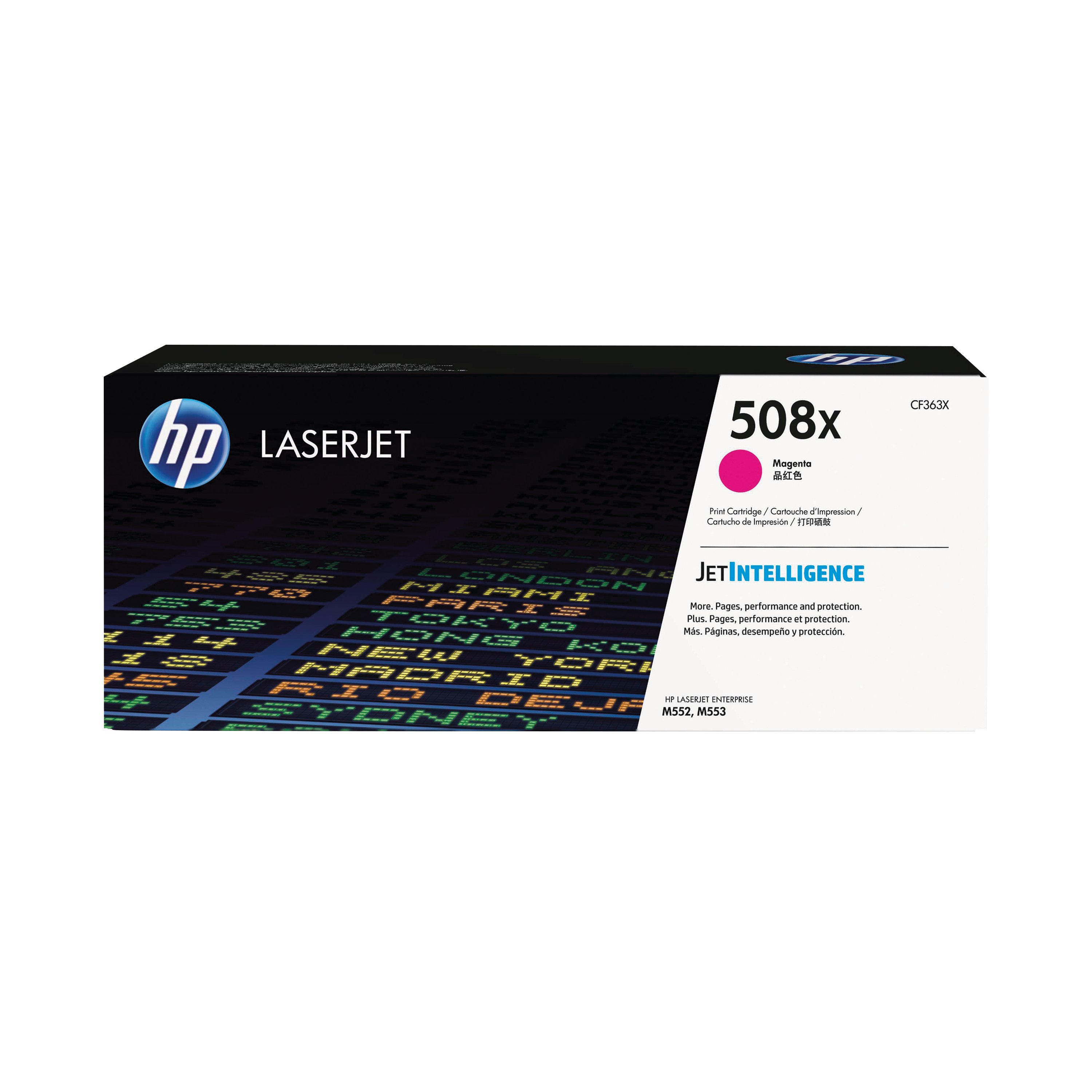 Image of HP 508X Original LaserJet Toner Cartridge High Yield Magenta CF363X