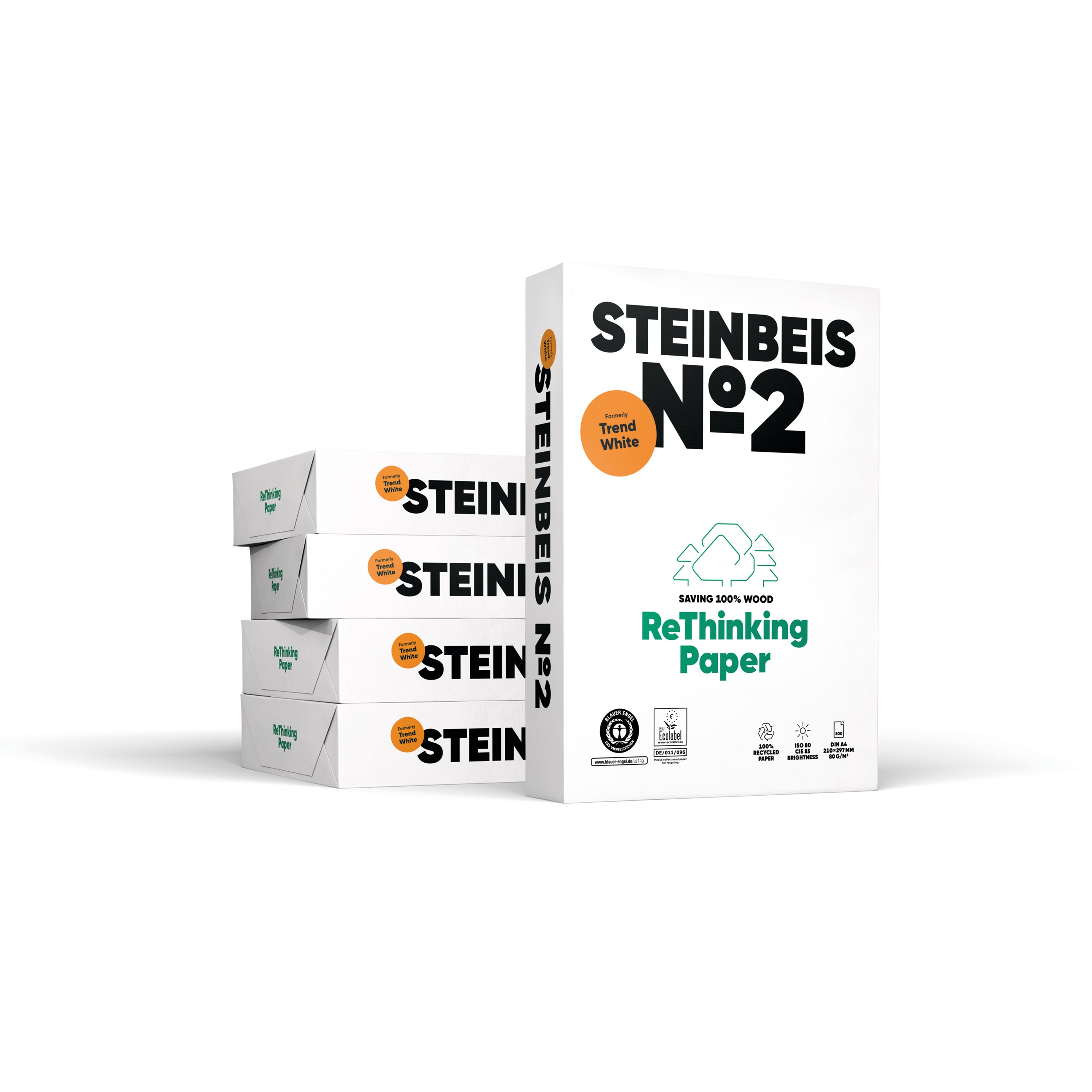 Image of Steinbeis No.2 Recycled Paper Off-White A4 80gsm (Pack of 2500) 4260074849011