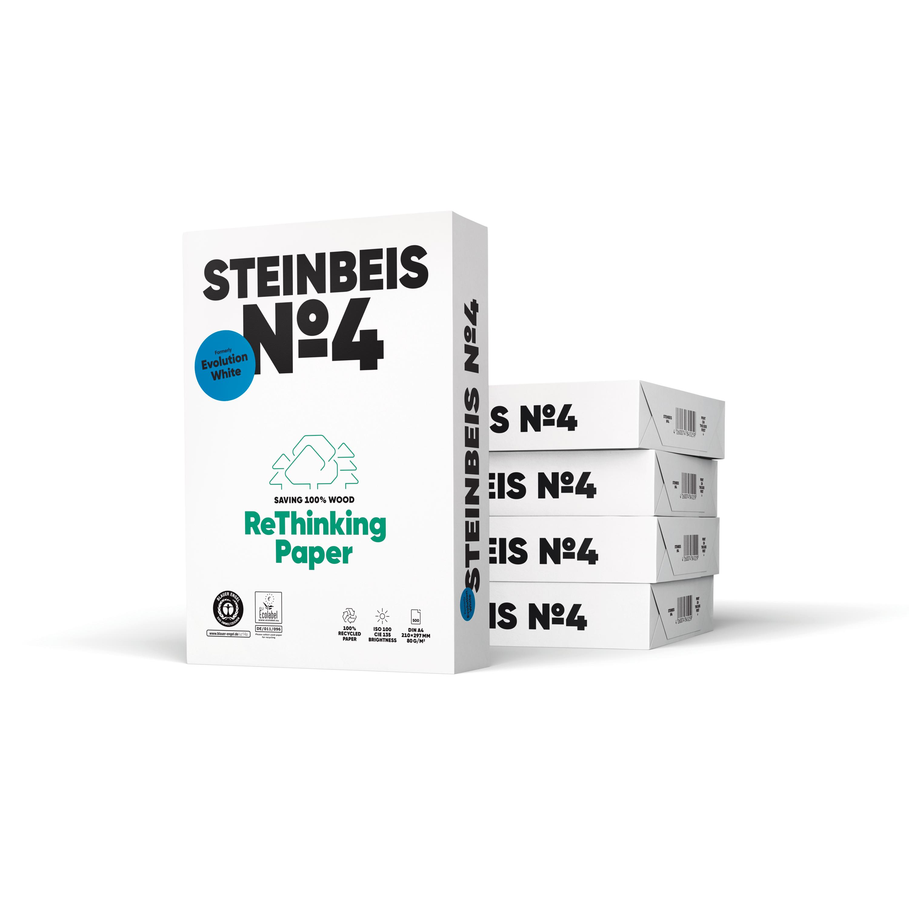 Image of Steinbeis No.4 Recycled Paper Brilliant White A4 80g (Pack of 2500) K1701201080A