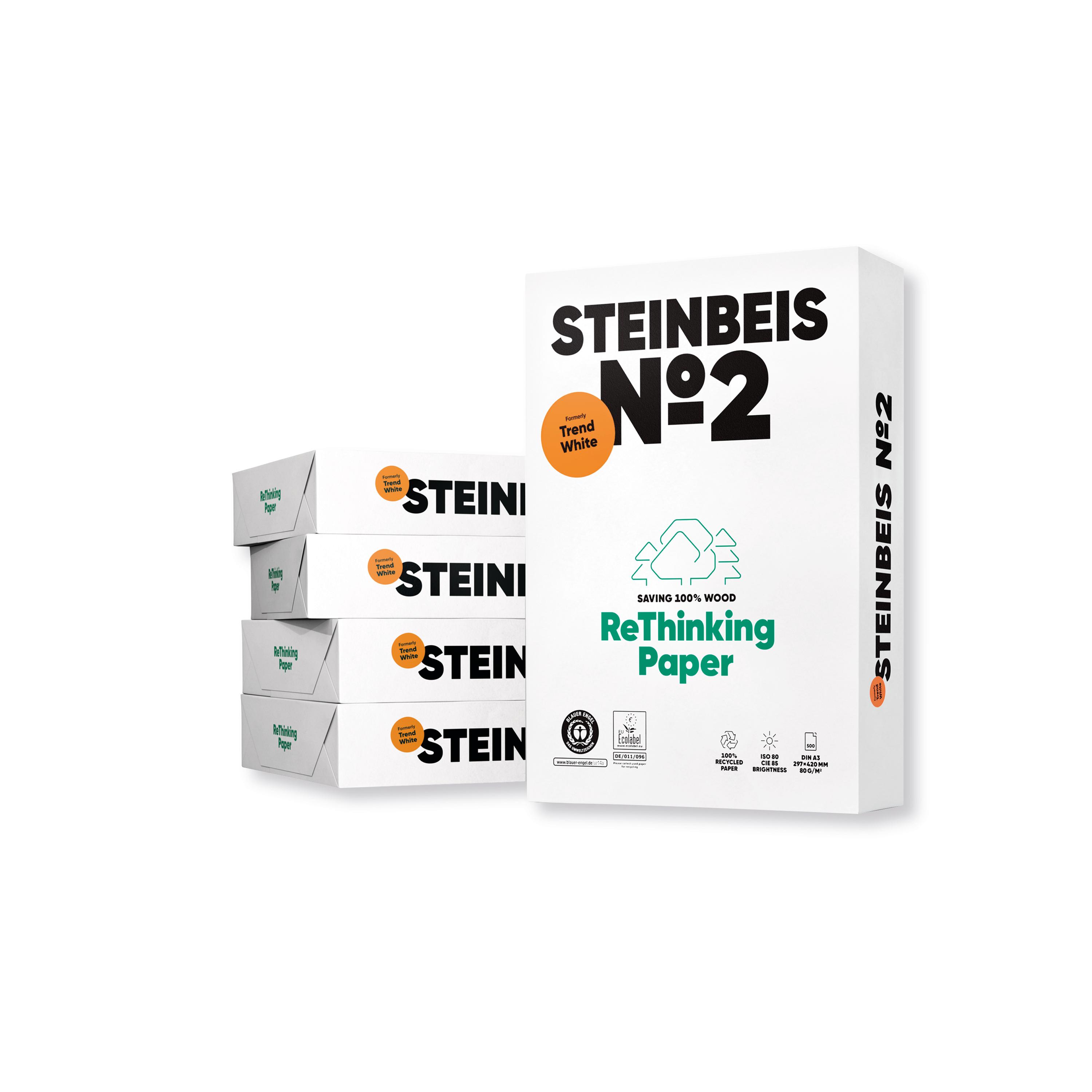 Image of Steinbeis No.2 Recycled Paper Off-White A3 80gsm (Pack of 2500) 4260074849035