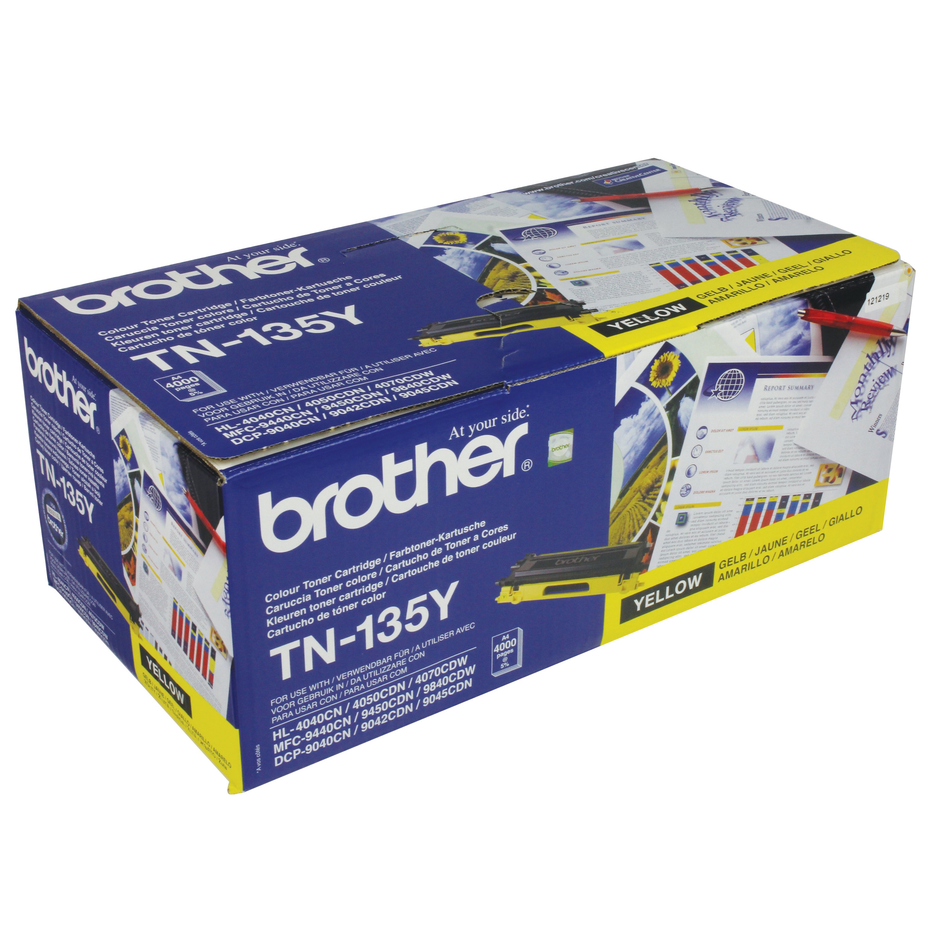 Image of Brother TN-135Y Toner Cartridge High Yield Yellow TN135Y