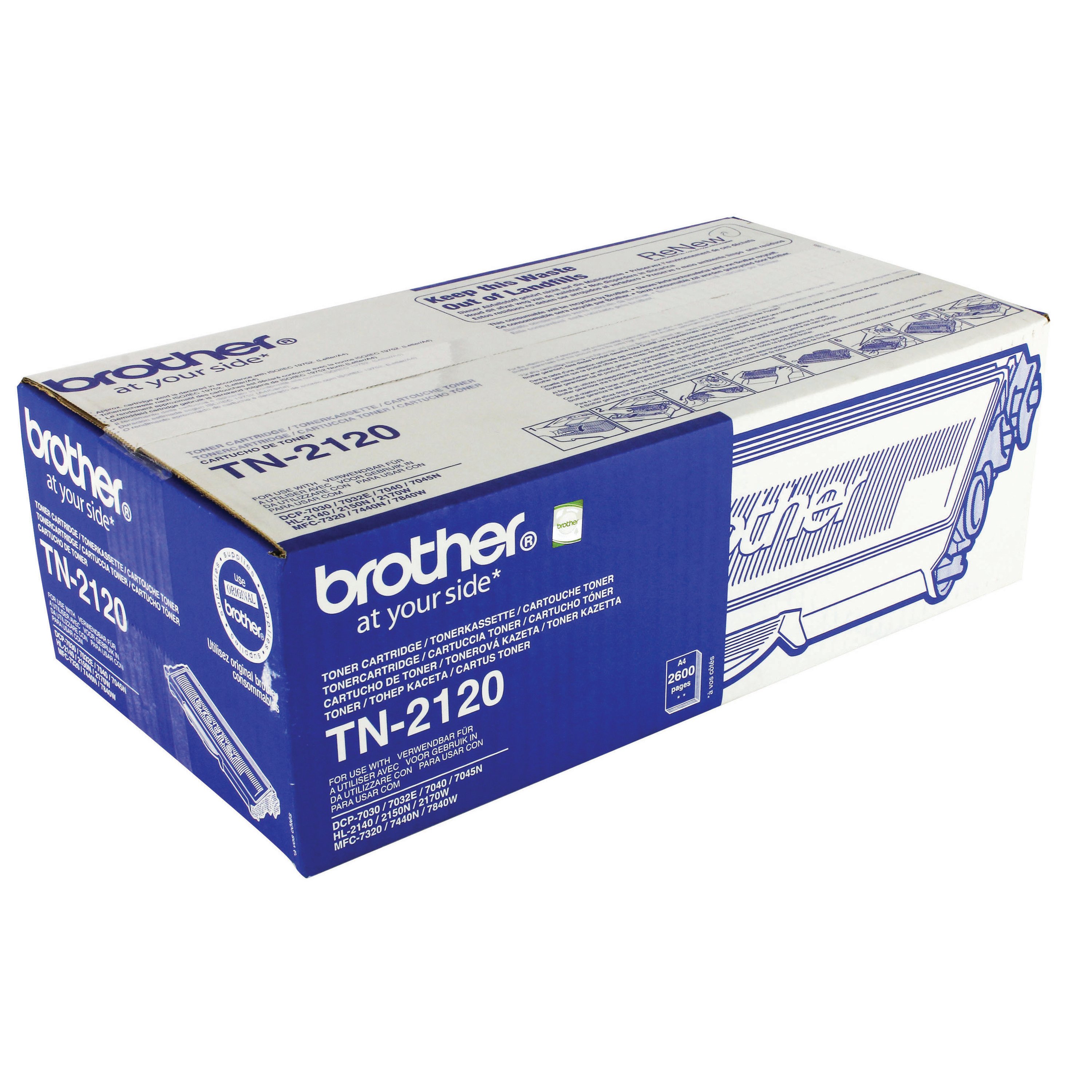 Image of Brother TN-2120 Toner Cartridge High Yield Black TN2120