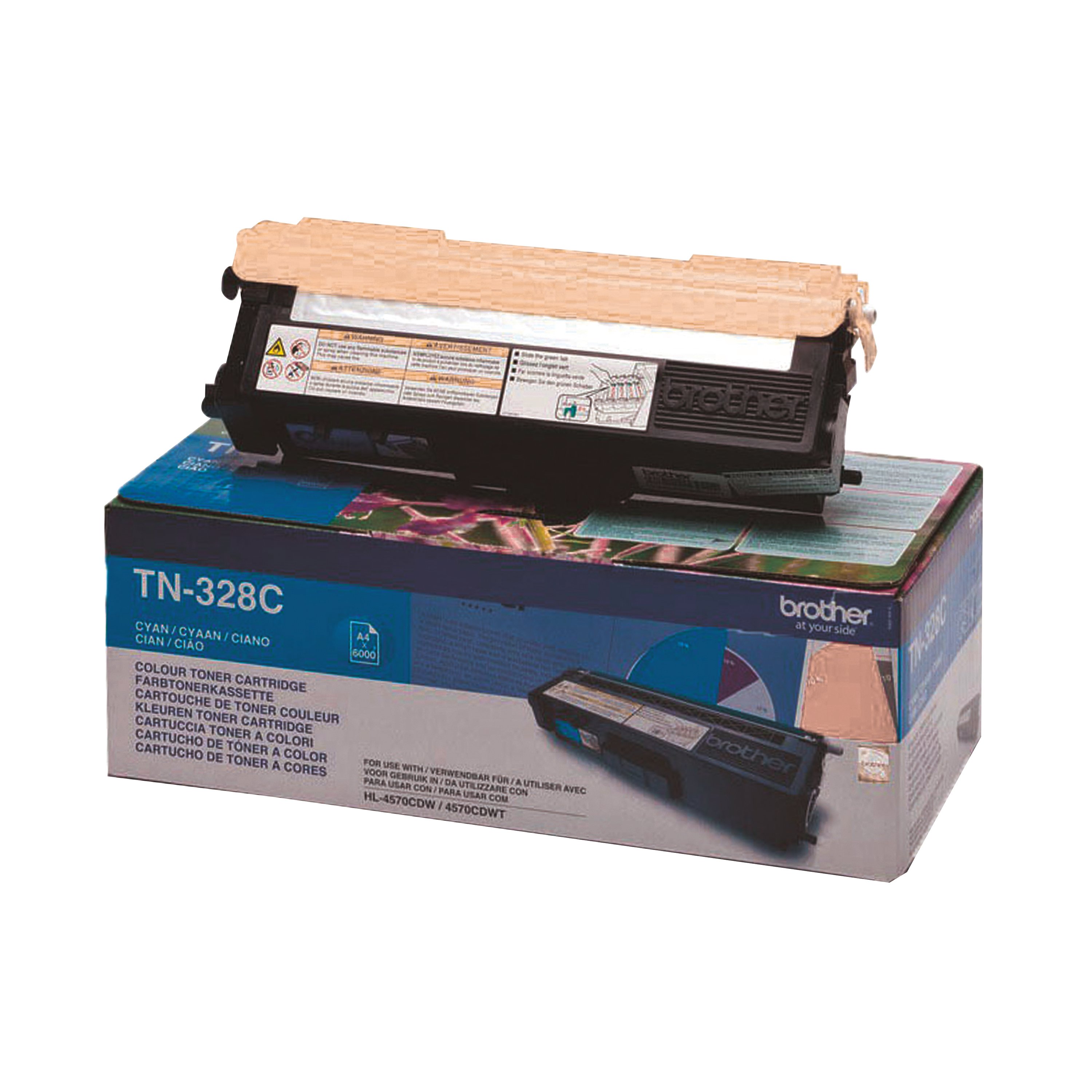 Image of Brother TN-328C Toner Cartridge Super High Yield Cyan TN328C