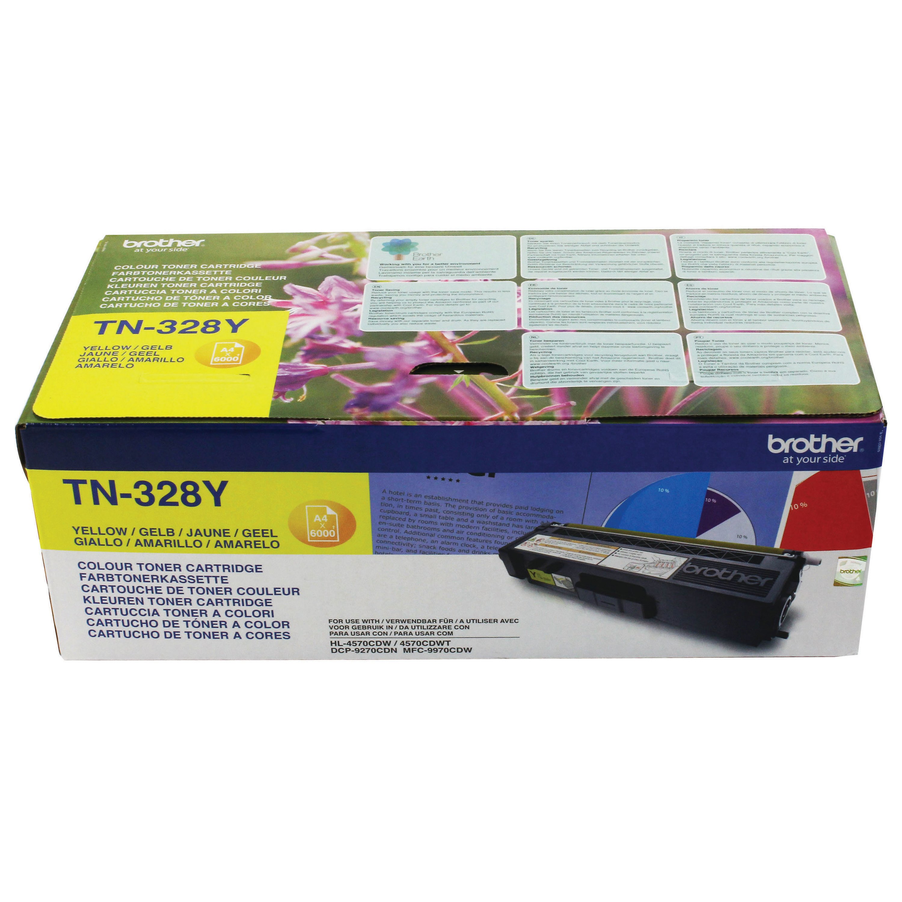 Image of Brother TN-328Y Toner Cartridge Super High Yield Yellow TN328Y