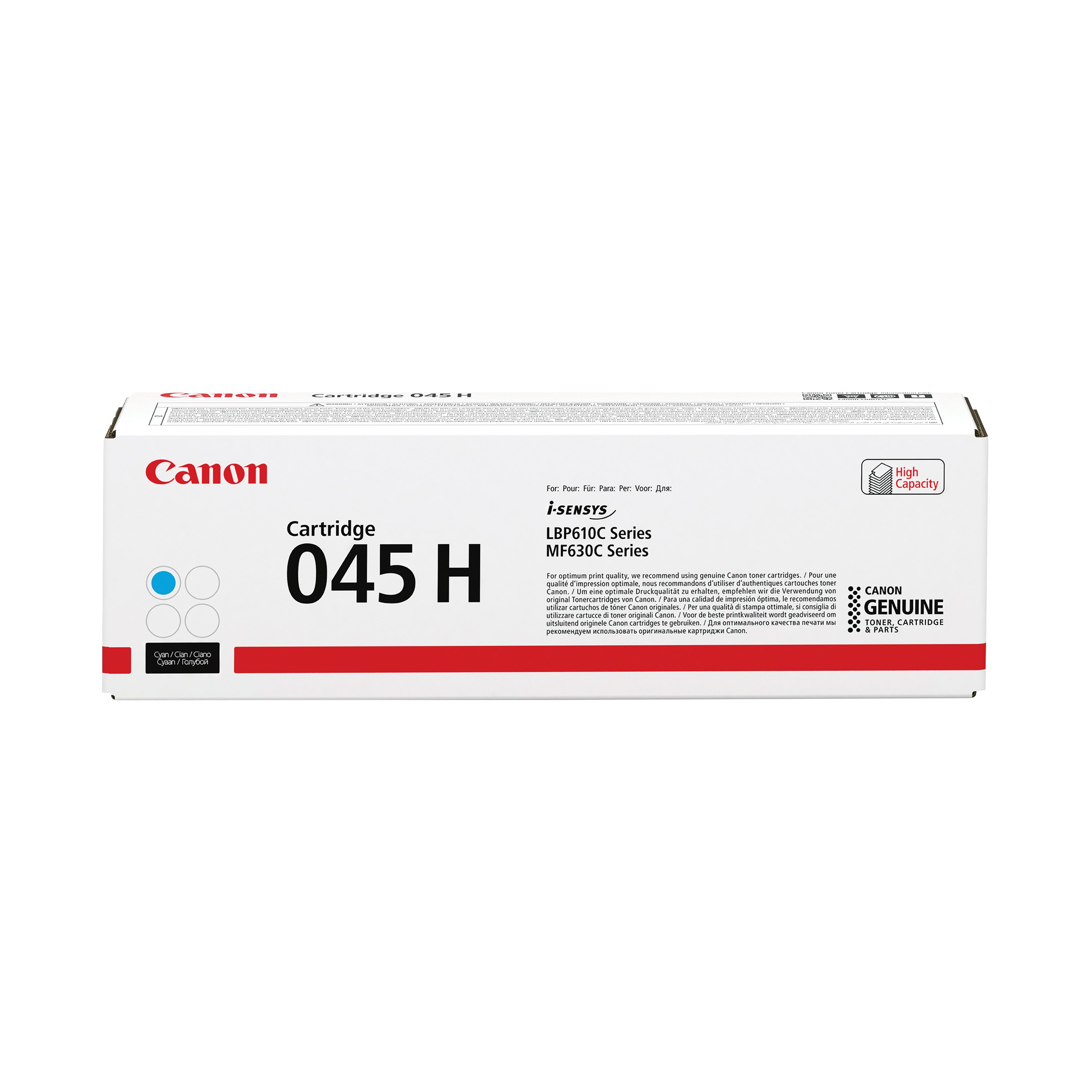 Image of Canon 045H Toner Cartridge High Yield Cyan 1245C002