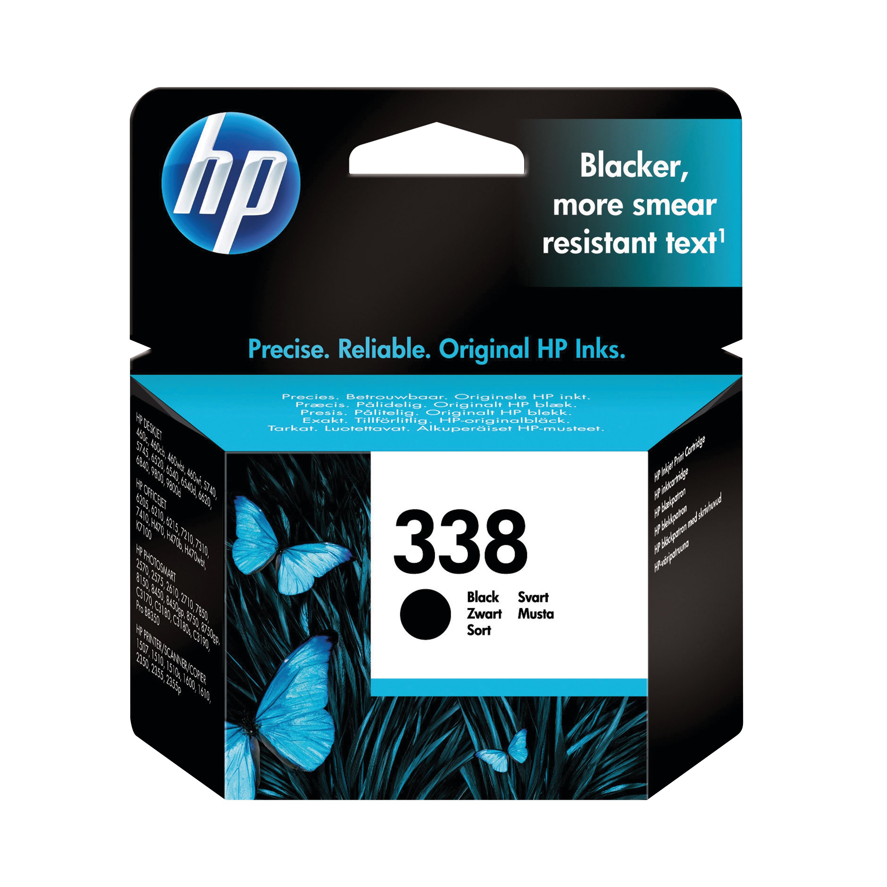 Image of HP 338 Original Ink Cartridge 11-ml Black C8765EE