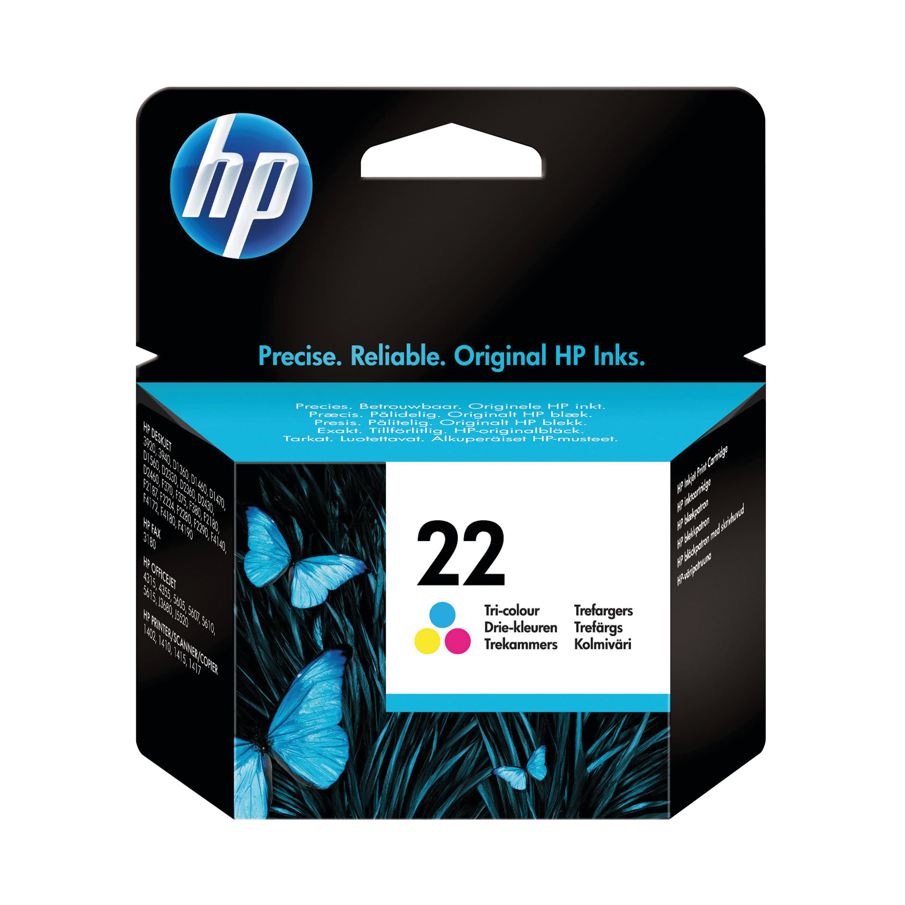 Image of HP 22 Original Ink Cartridge 5-ml Tri-color C9352AE