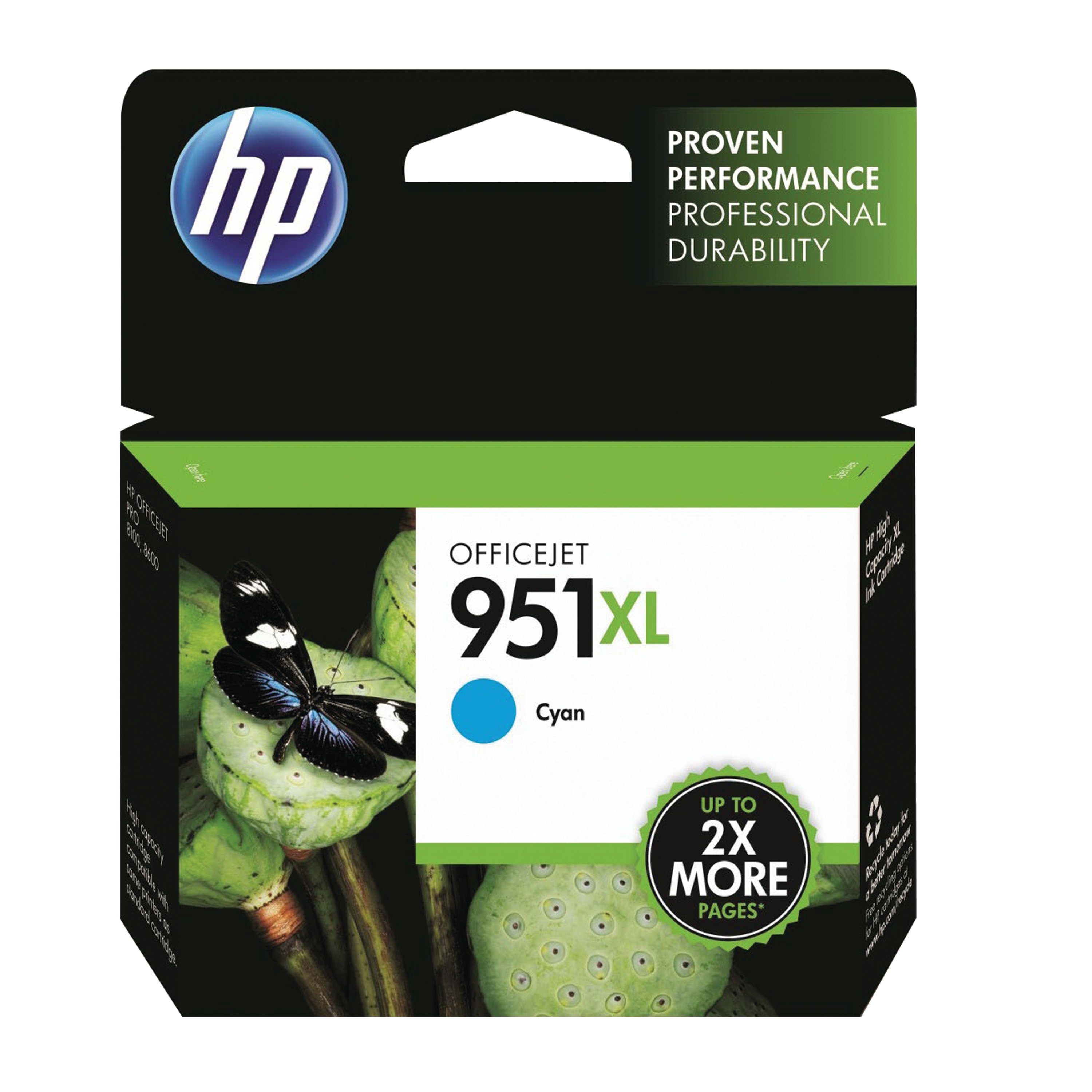 Image of HP 951XL Original Ink Cartridge High Yield Cyan CN046AE