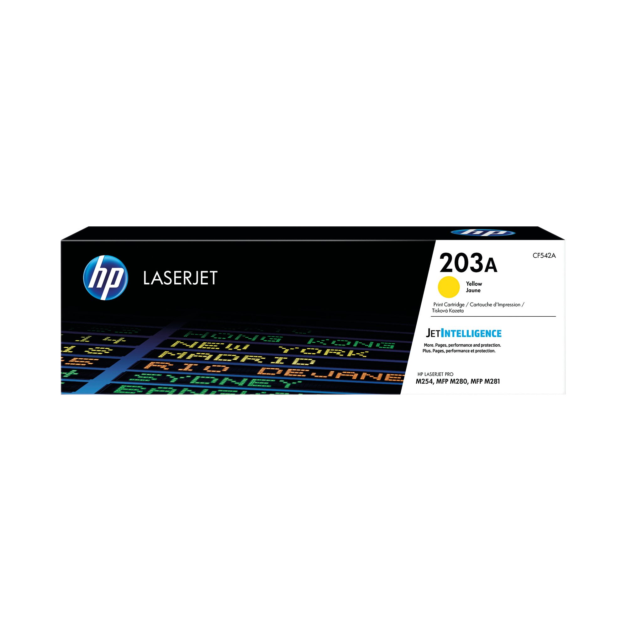 Image of HP 203A Original LaserJet Toner Cartridge Yellow CF542A