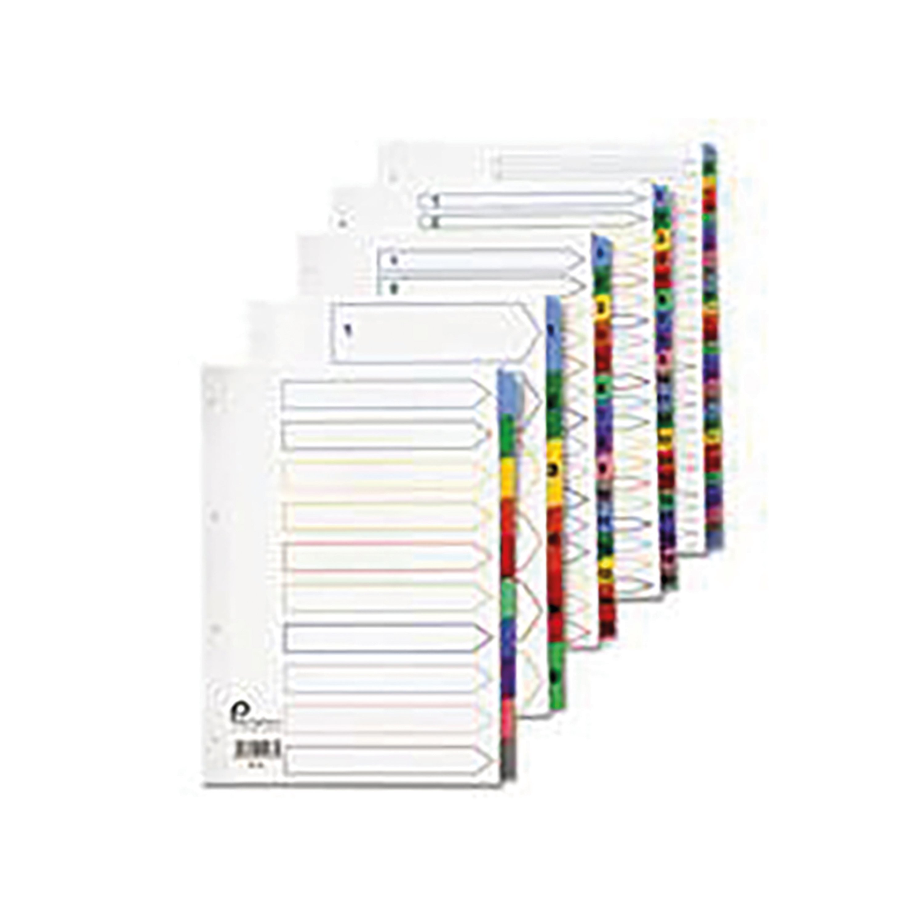 5 Star Index Jan-Dec Multipunched Reinforced Tabs 160gsm A4 White