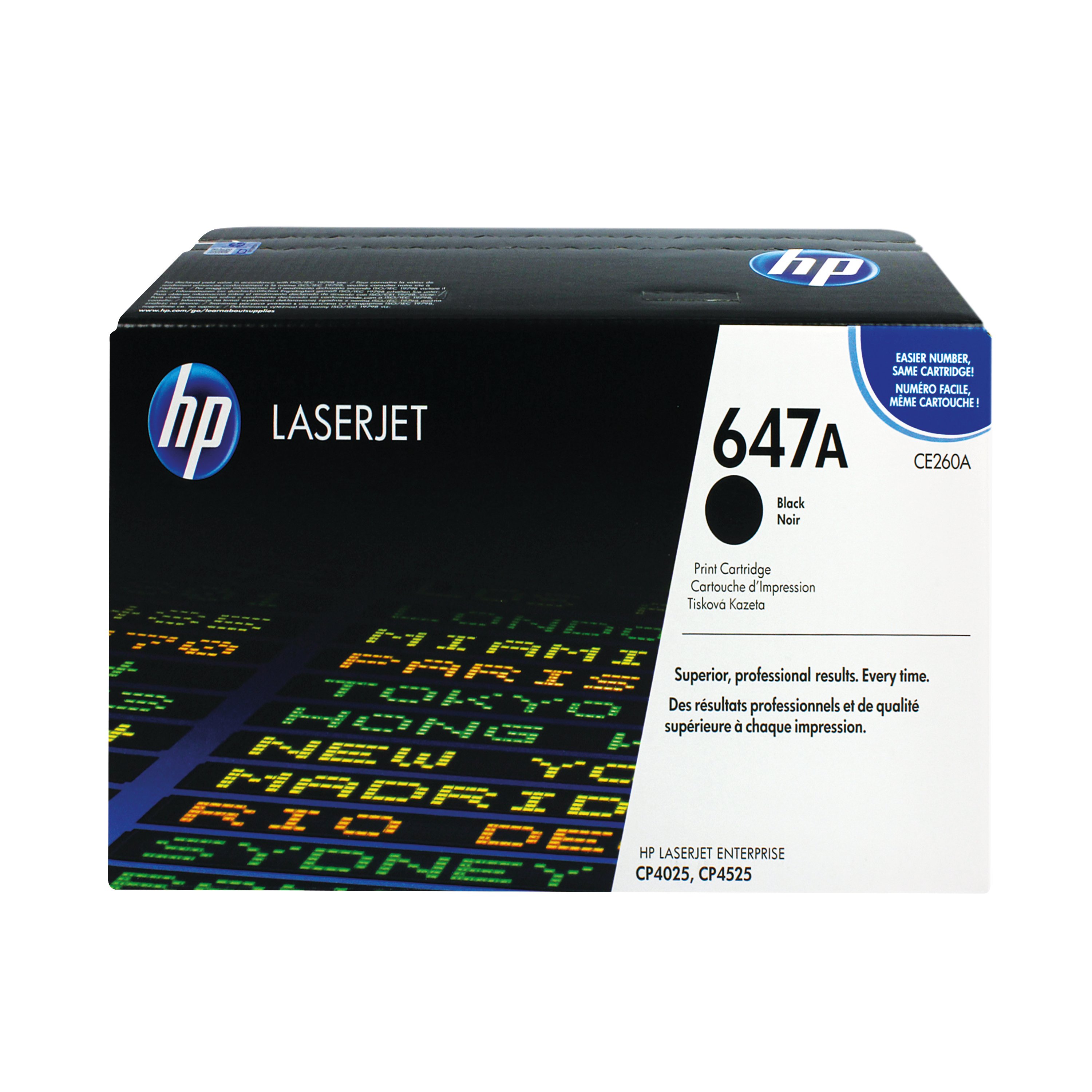 Image of HP 647A Original LaserJet Toner Cartridge Black CE260A