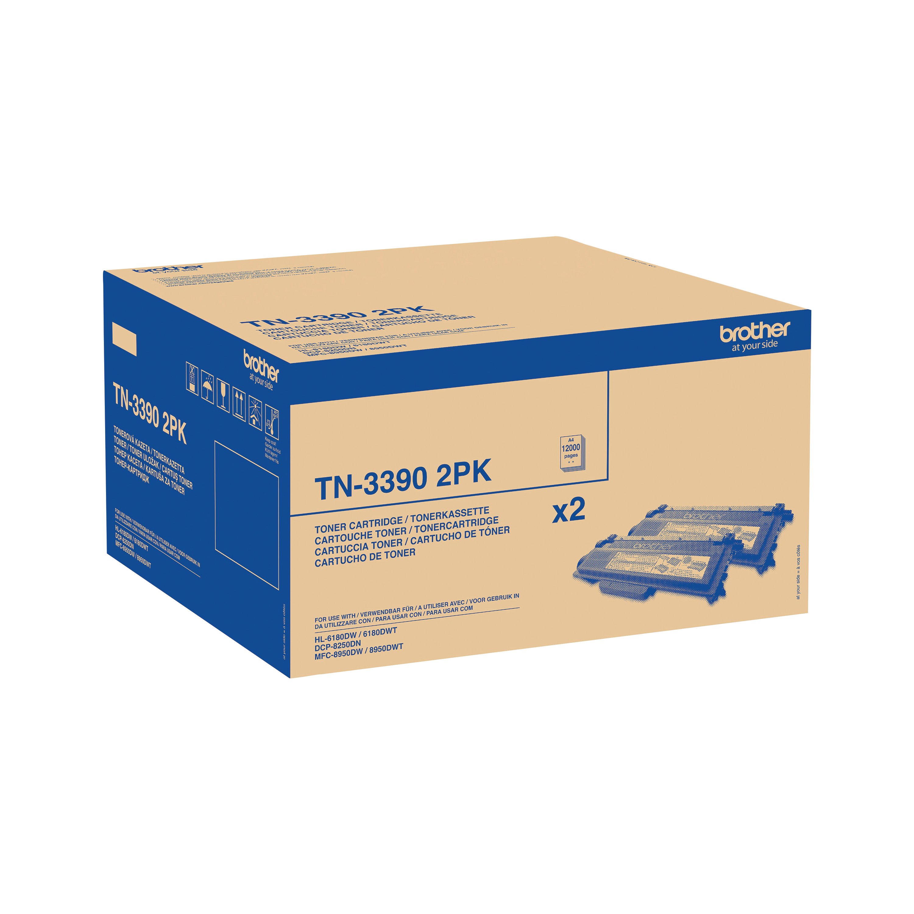 Image of Brother TN-3390TWIN Toner Cartridge SHY Black Twinpack TN3390TWIN