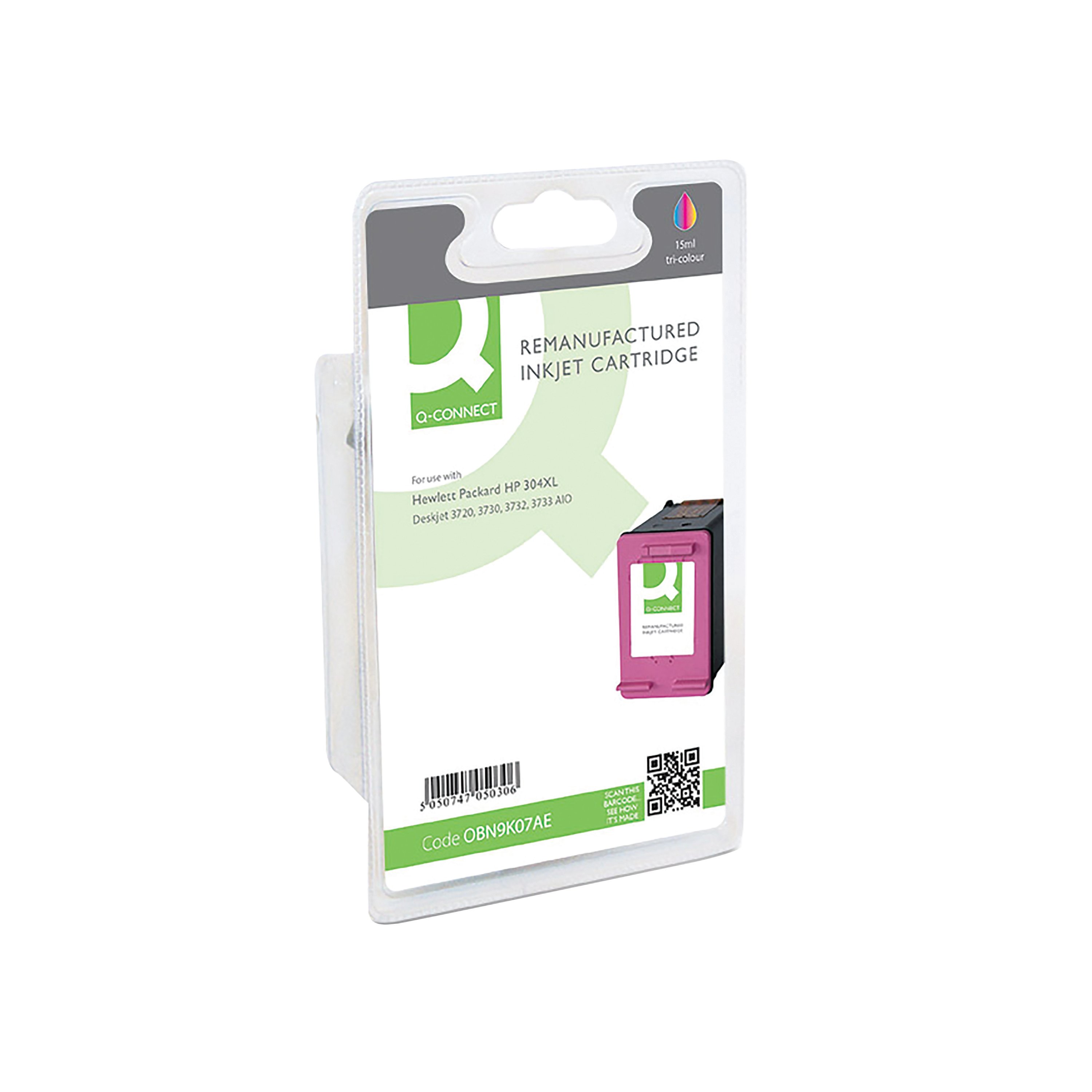 Image of Q-Connect Remanufactured Inkjet Cartridge CMY For HP N9K07AE N9K07AE-COMP