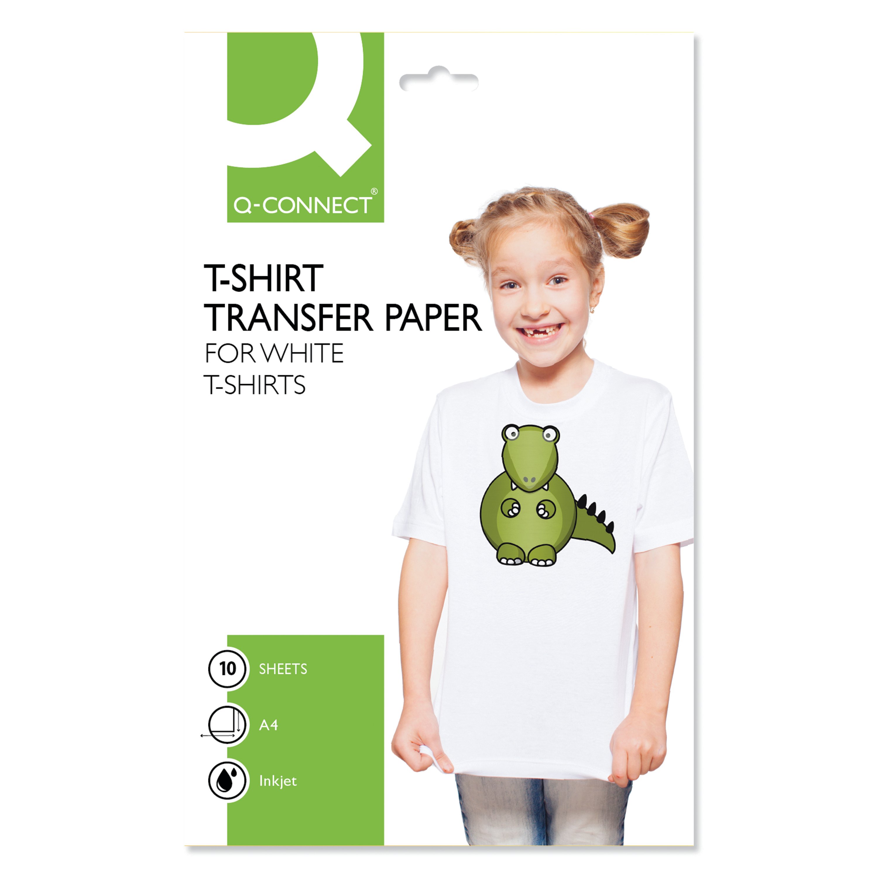 Image of Q-Connect T-Shirt Transfer Paper (Pack of 10) KF01430