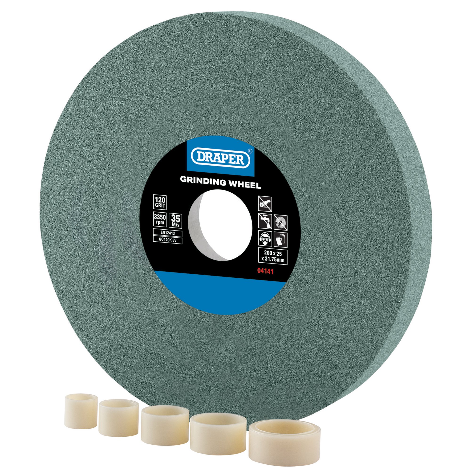 Draper Silicon Carbide Bench Grinding Wheel 200 x 25mm 120G 12.7