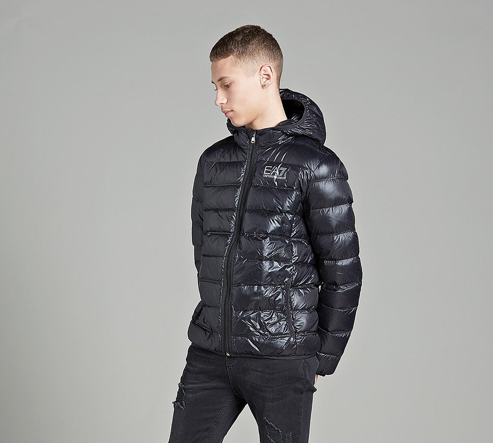 ea7 junior core id down jacket black