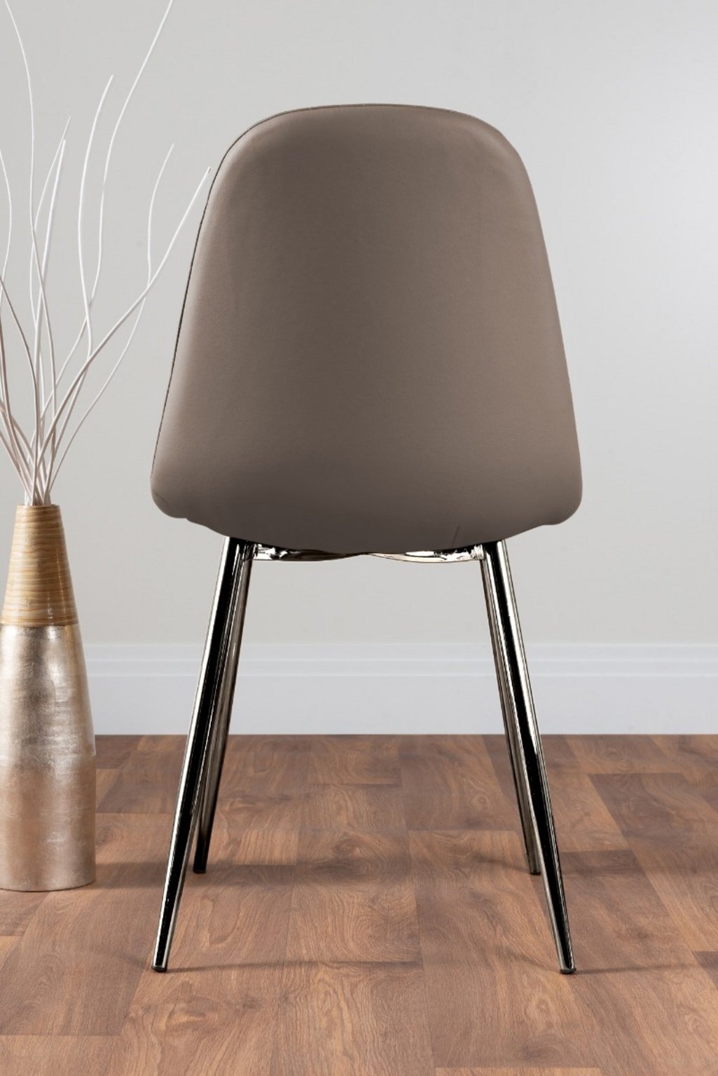 NOVARA Gold Round Tempered Glass Dining Table And 4 Faux Leather Dining Chairs - Picture 130 of 410