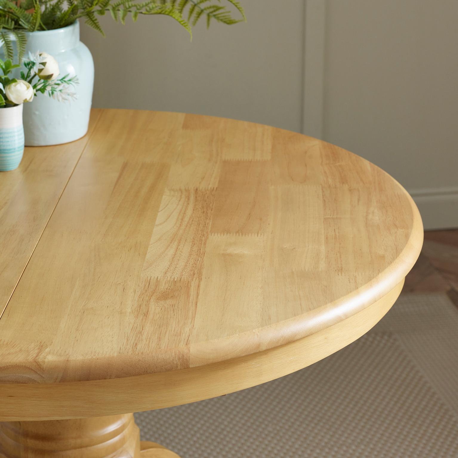Padstow Wooden Extending Round Dining Table & 4 Millford Chairs - Picture 32 of 39