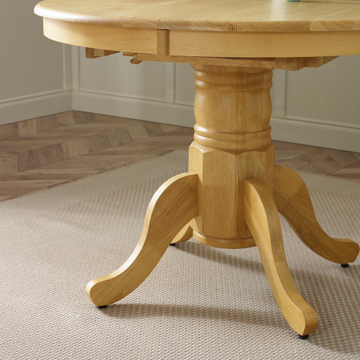 Padstow Wooden Extending Round Dining Table & 4 Millford Chairs - Picture 33 of 39