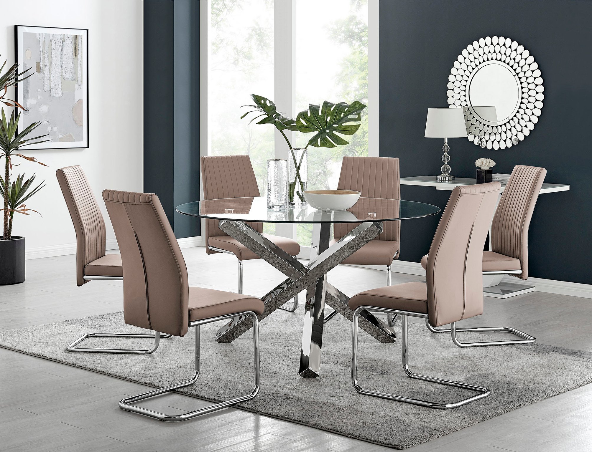 Lorenzo tempered glass on sale dining table