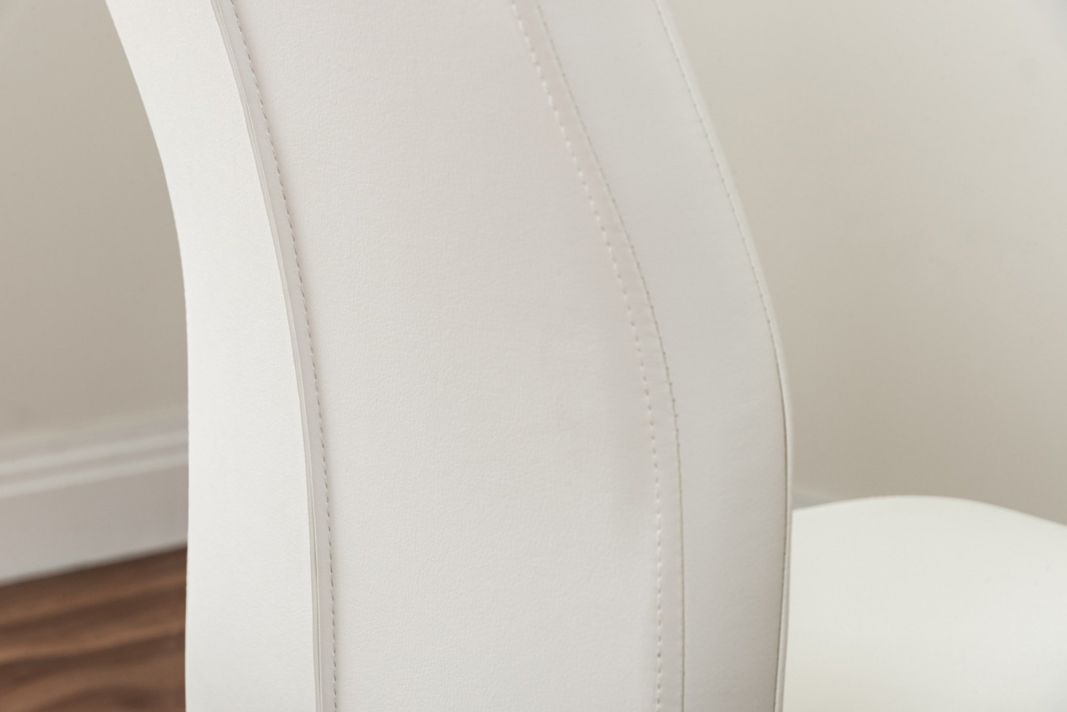 RENATO 120cm White Gloss Extending Dining Table &4/6 Faux Leather Lorenzo Chairs - Picture 47 of 118