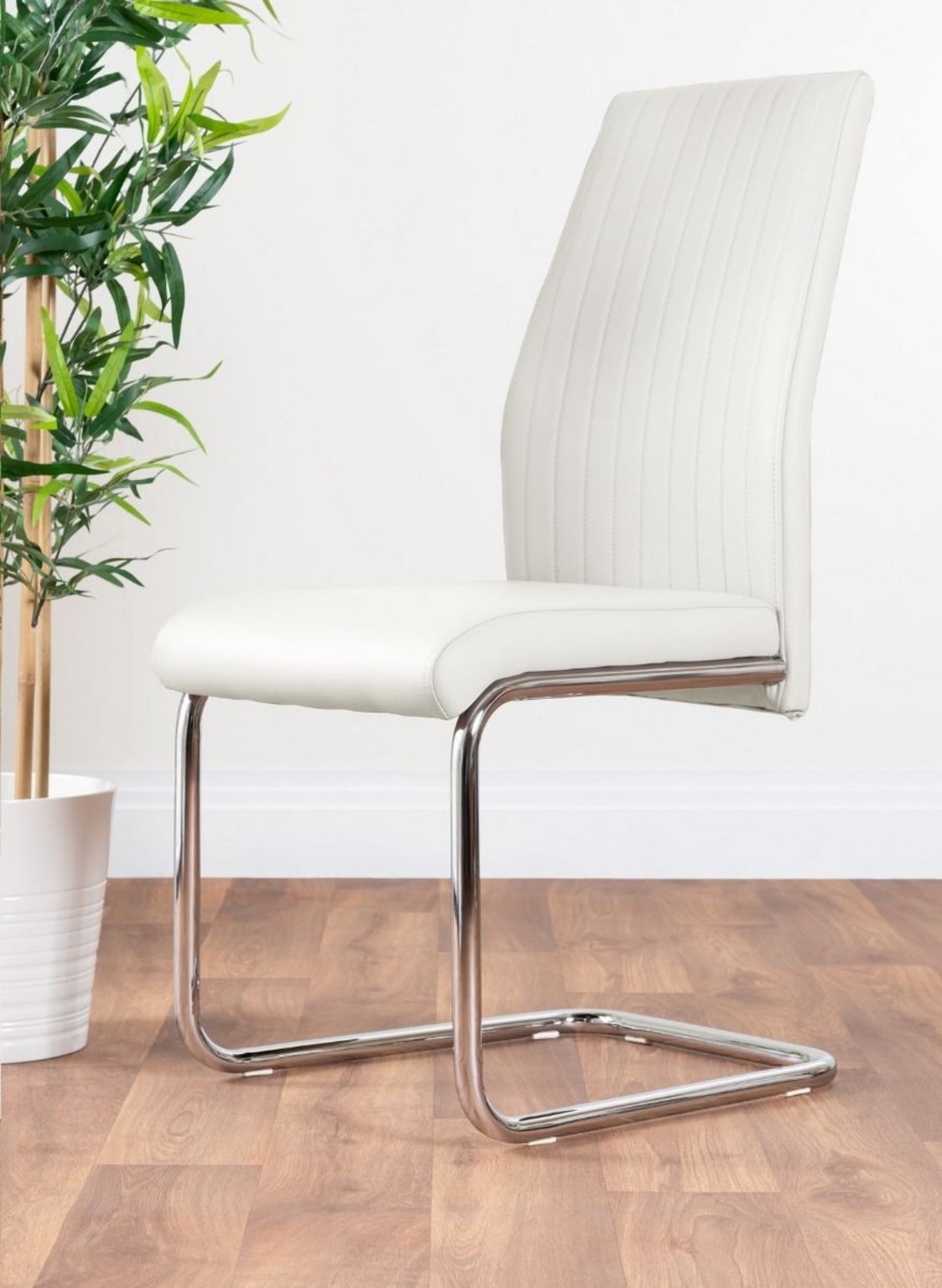 RENATO 120cm White Gloss Extending Dining Table &4/6 Faux Leather Lorenzo Chairs - Picture 48 of 118