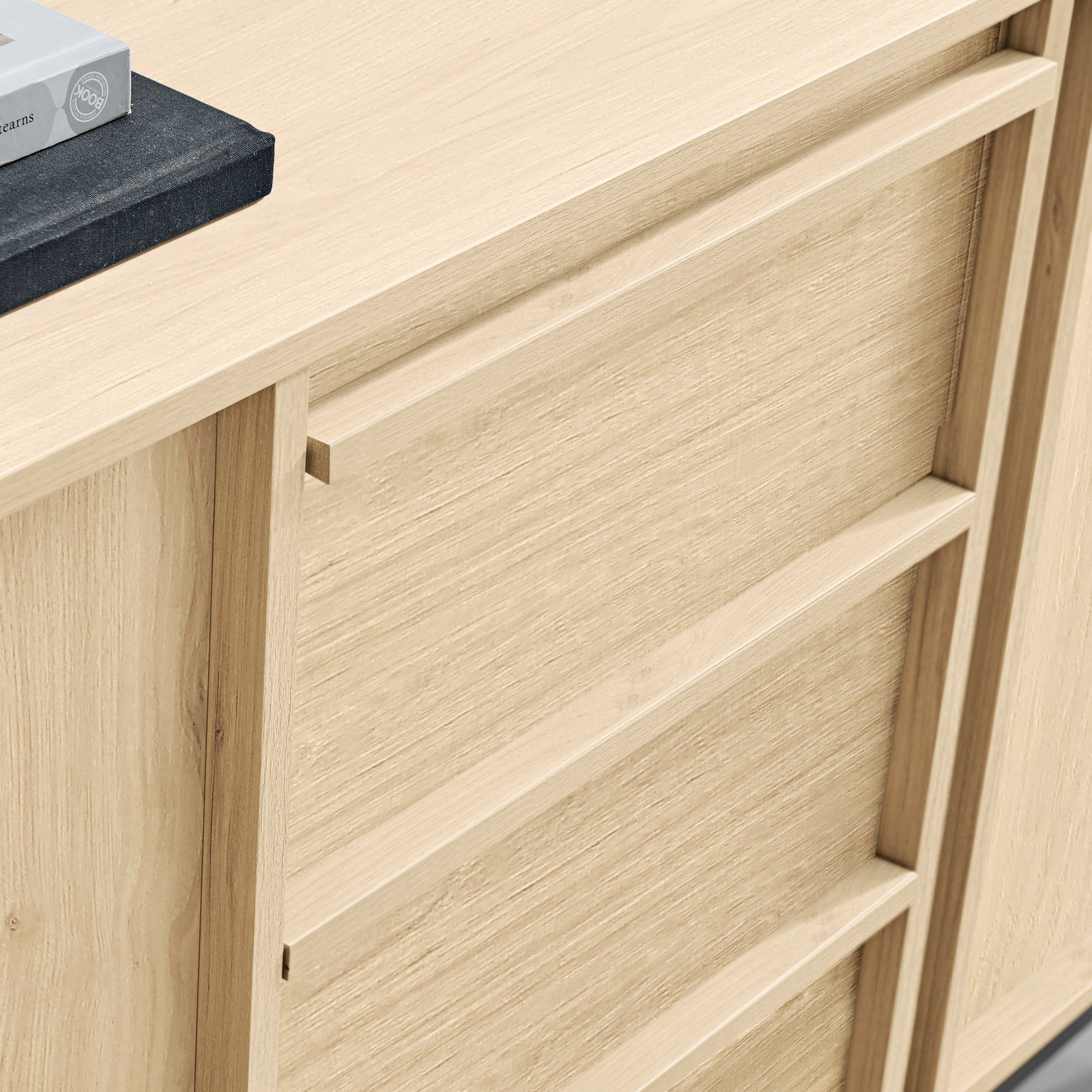 Svit Wooden Storage Sideboard Black Legs Minimalist Scandi Industrial 3 Drawers - Picture 13 of 14