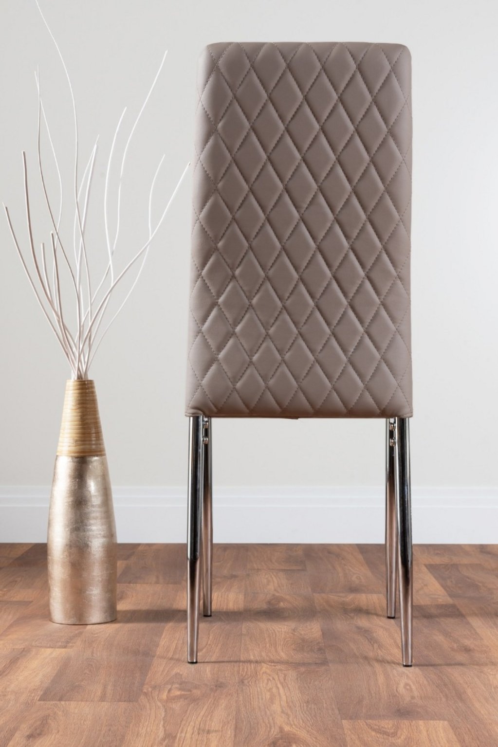NOVARA Gold Round Tempered Glass Dining Table And 4 Faux Leather Dining Chairs - Picture 302 of 410