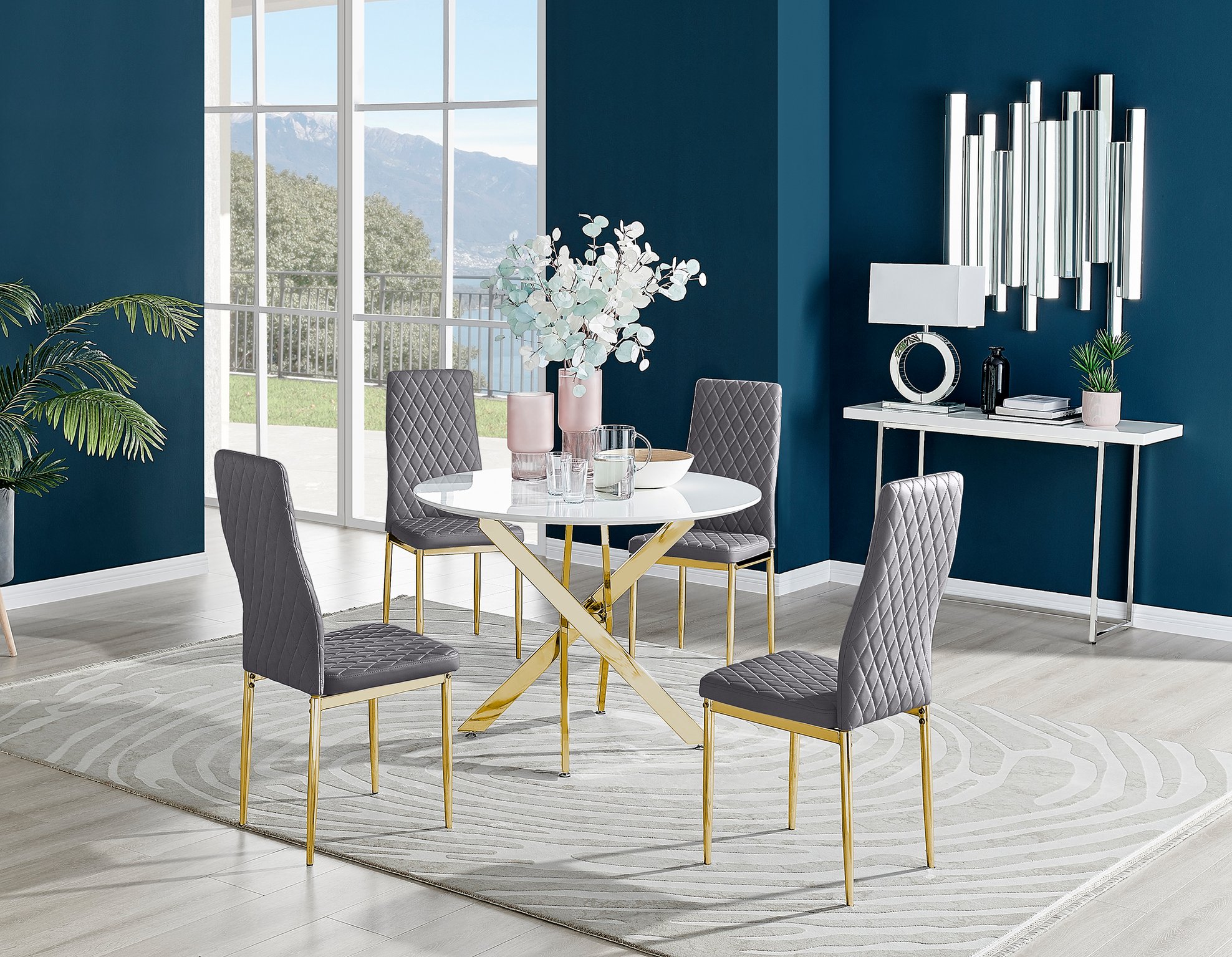 Milan gloss dining deals set